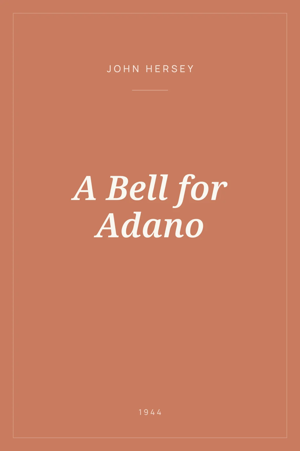 Portada de A Bell for Adano