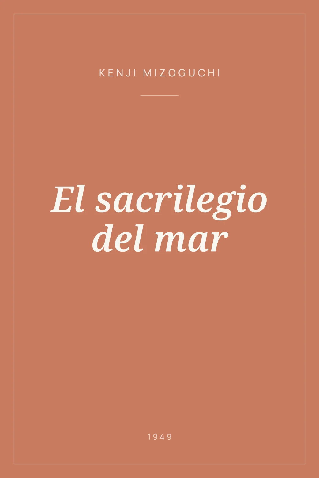 Portada de El sacrilegio del mar