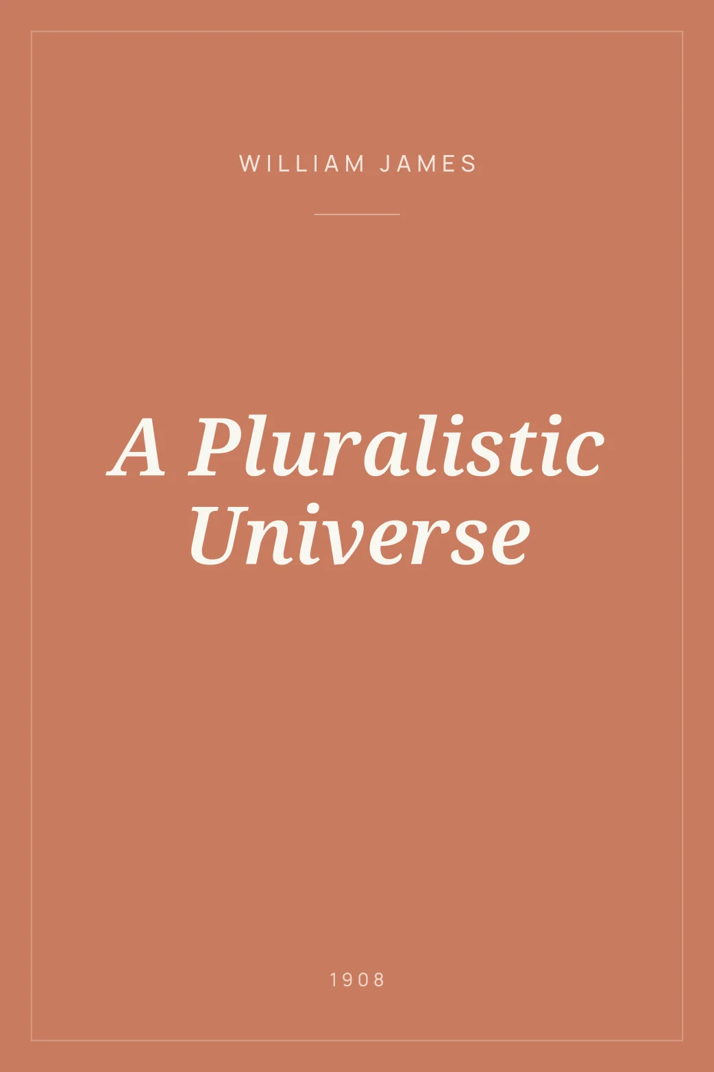 Portada de A Pluralistic Universe