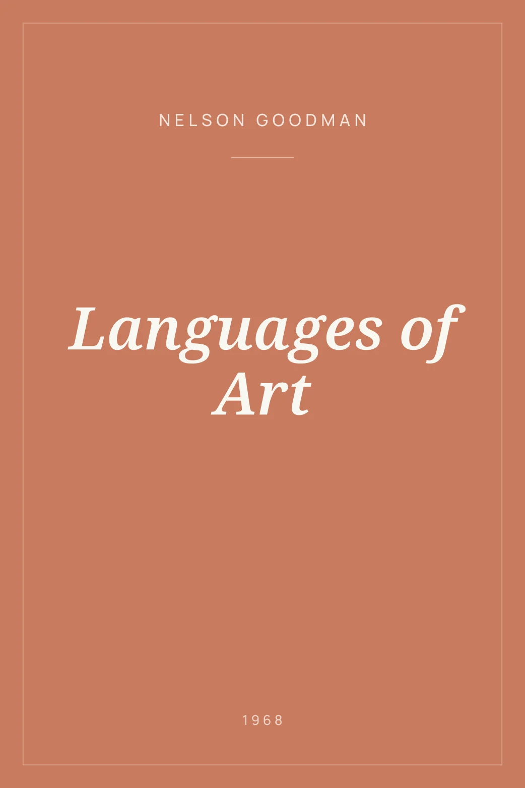 Portada de Languages of Art