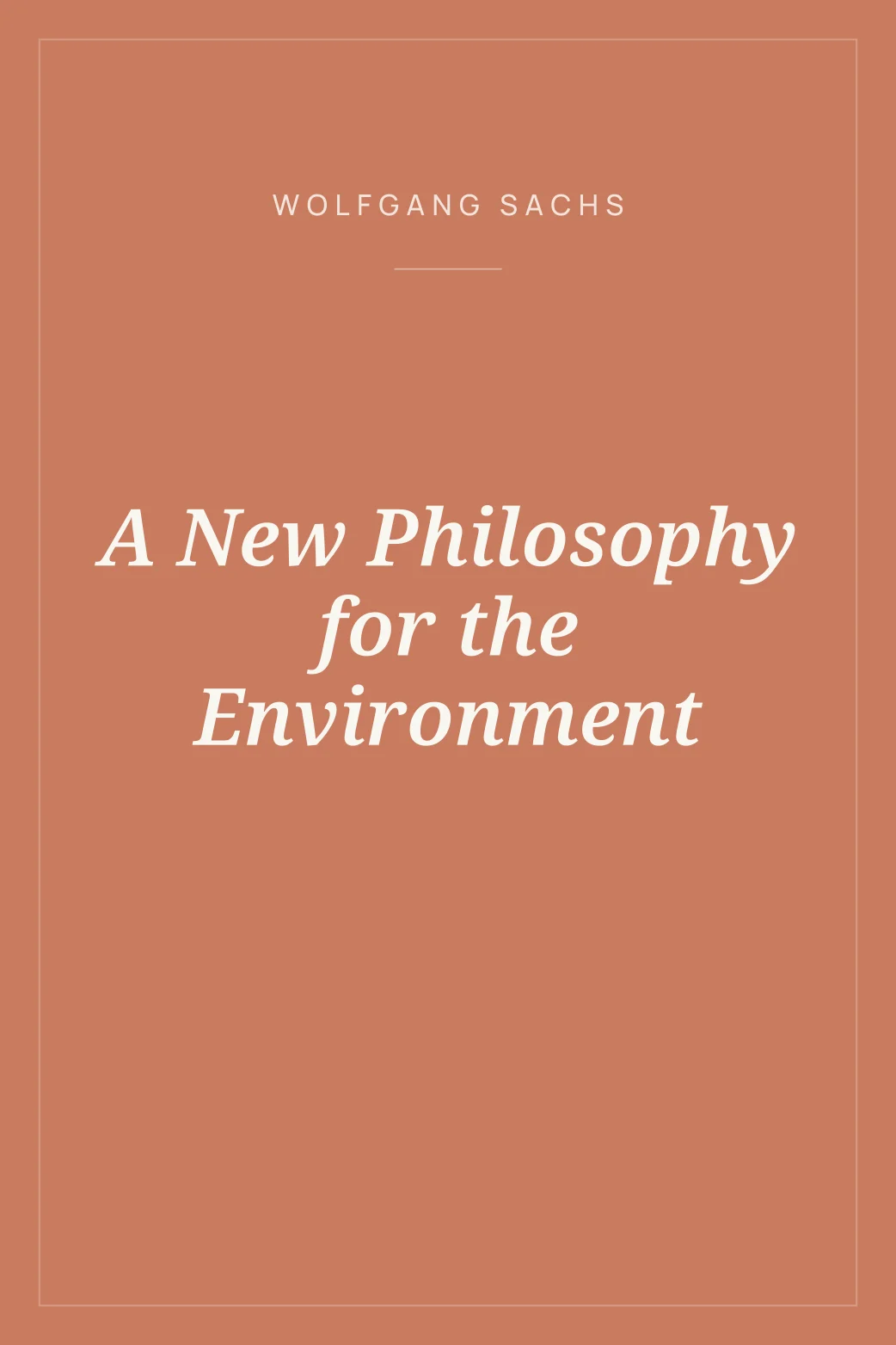 Portada de A New Philosophy for the Environment