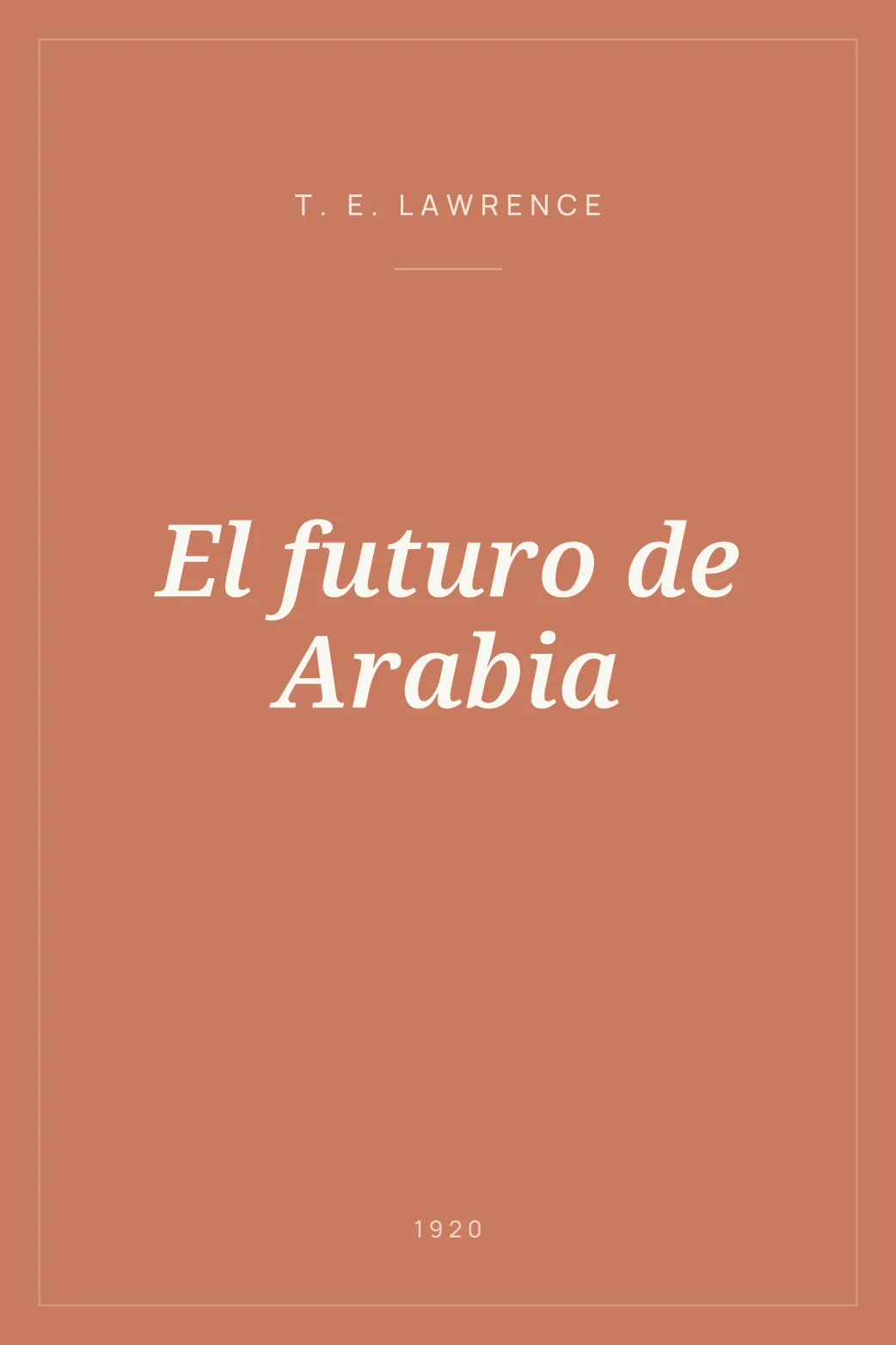Portada de El futuro de Arabia