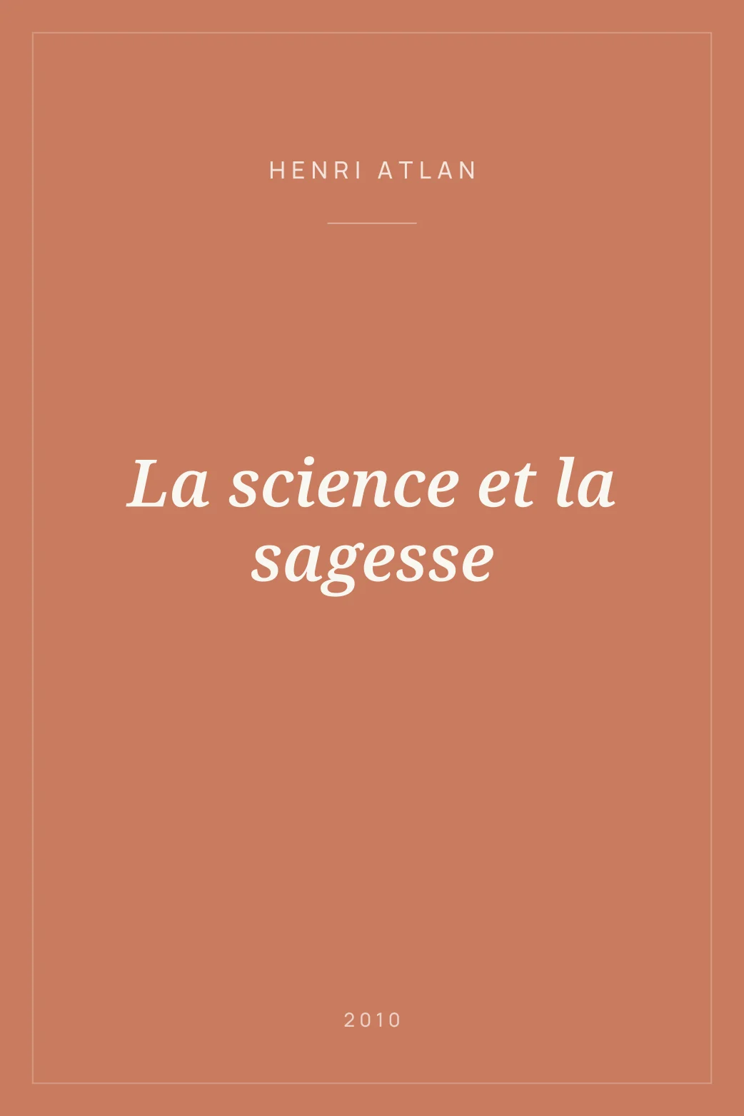 Portada de La science et la sagesse