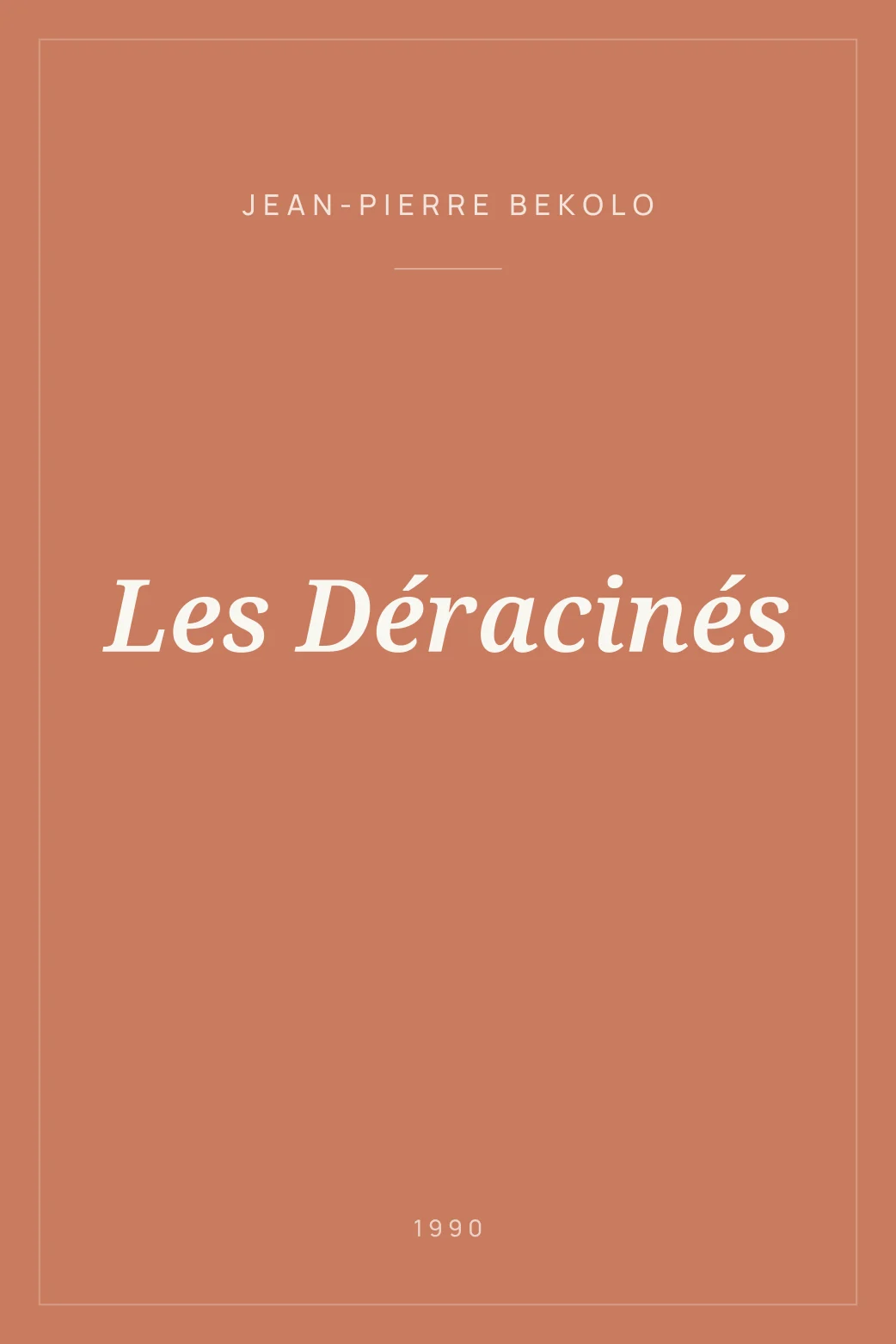 Portada de Les Déracinés