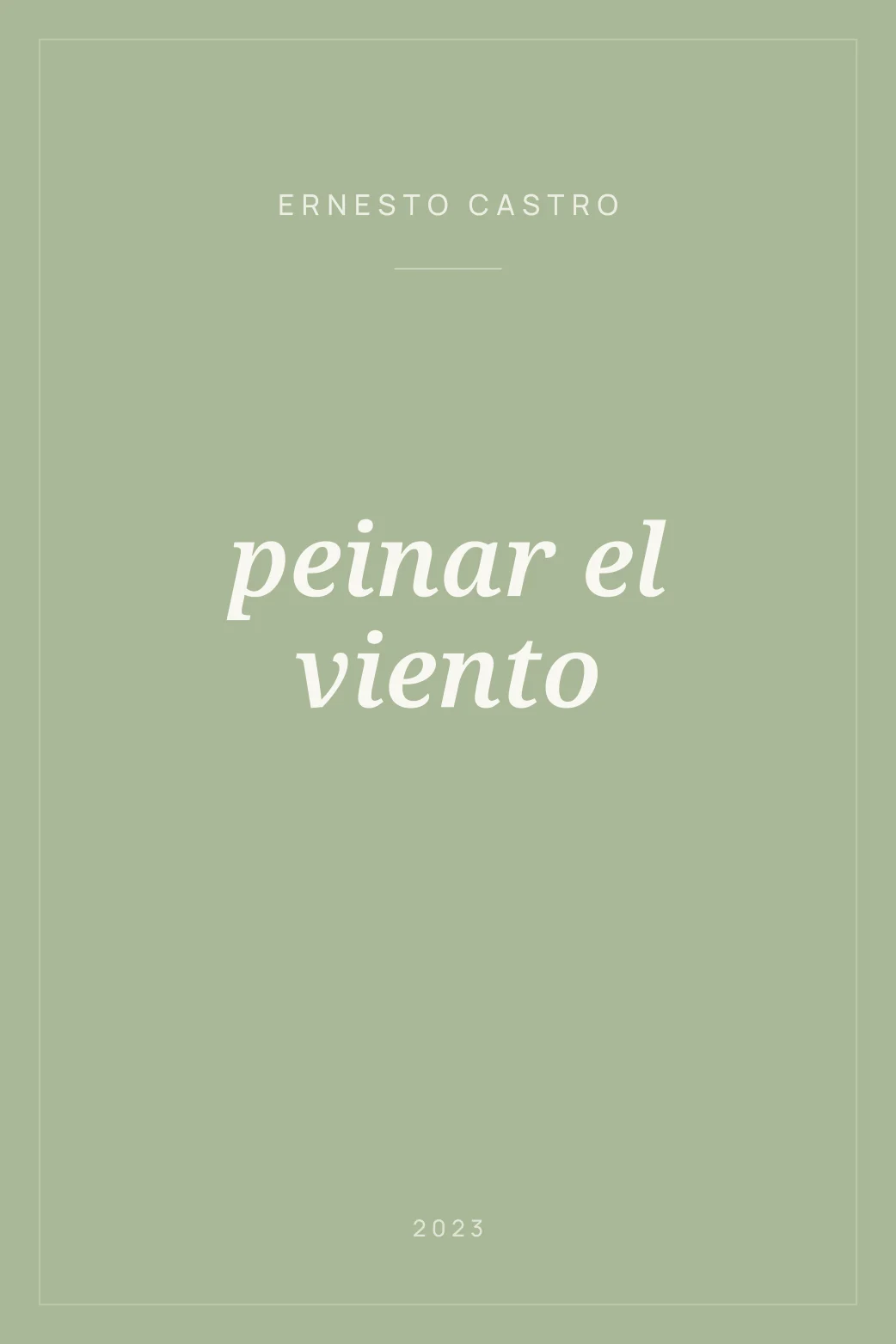 Portada de peinar el viento