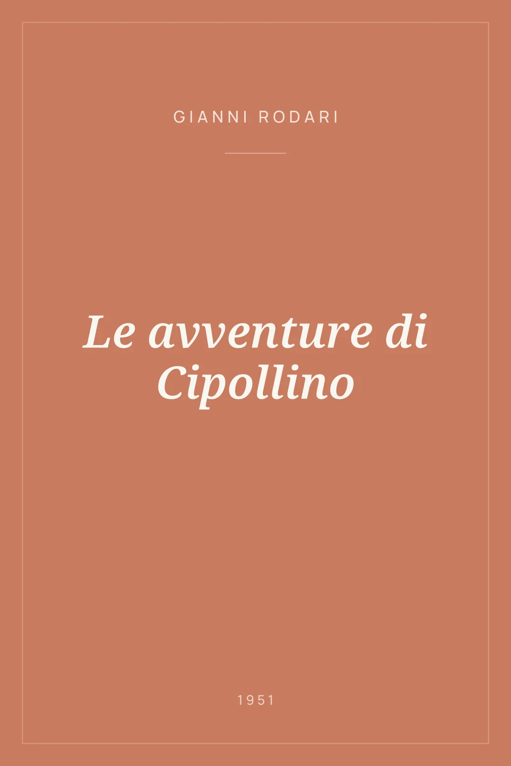 Portada de Le avventure di Cipollino