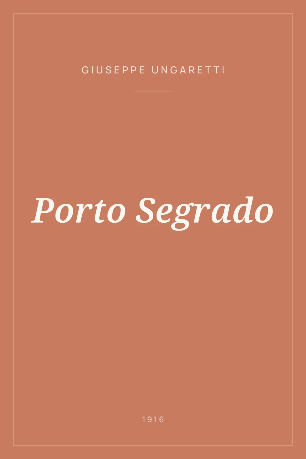 Portada de Porto Segrado