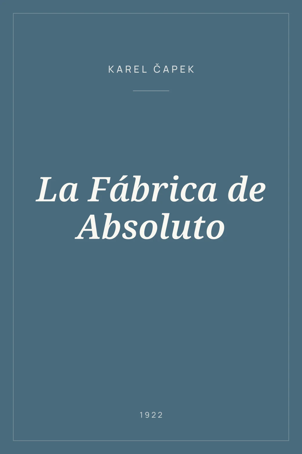 Portada de La Fábrica de Absoluto