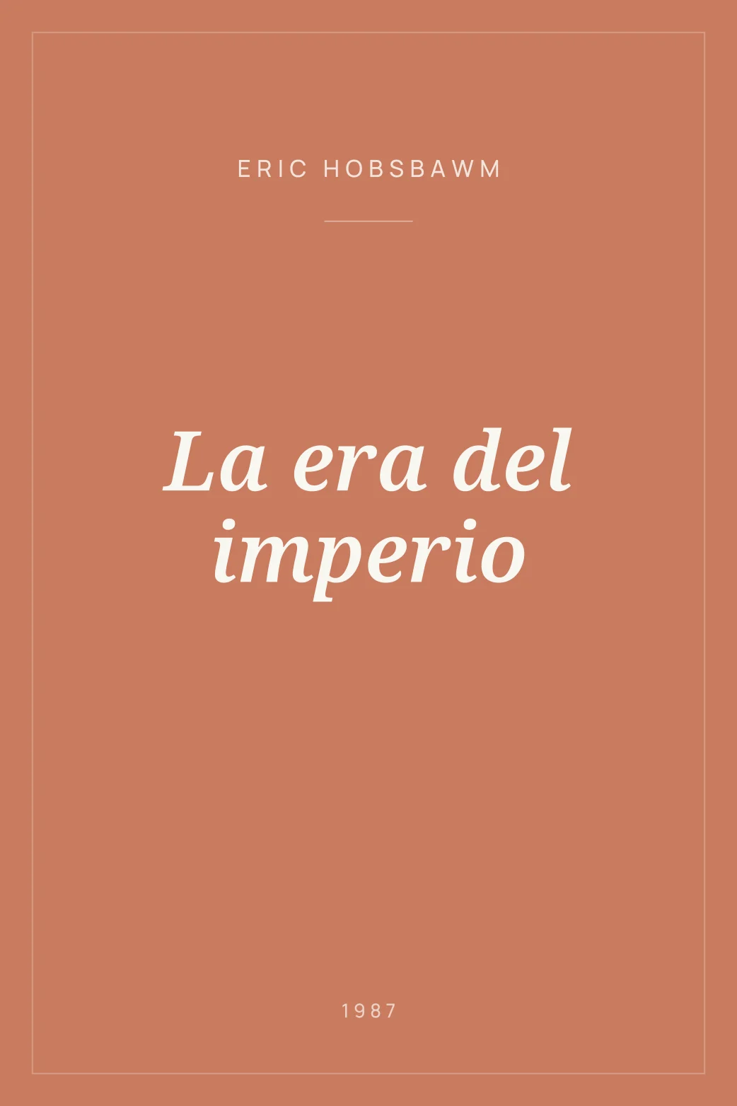 Portada de La era del imperio