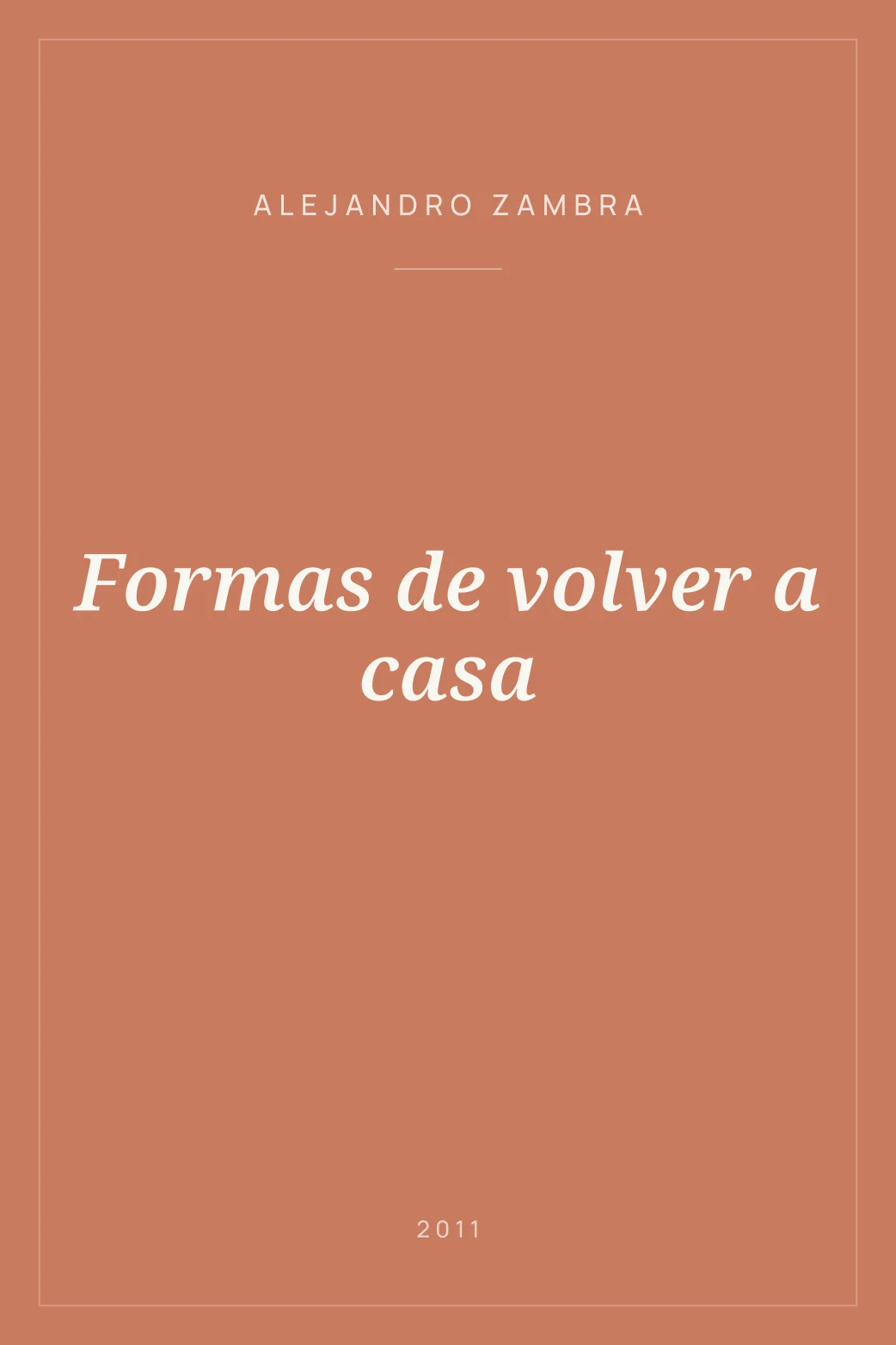 Portada de Formas de volver a casa
