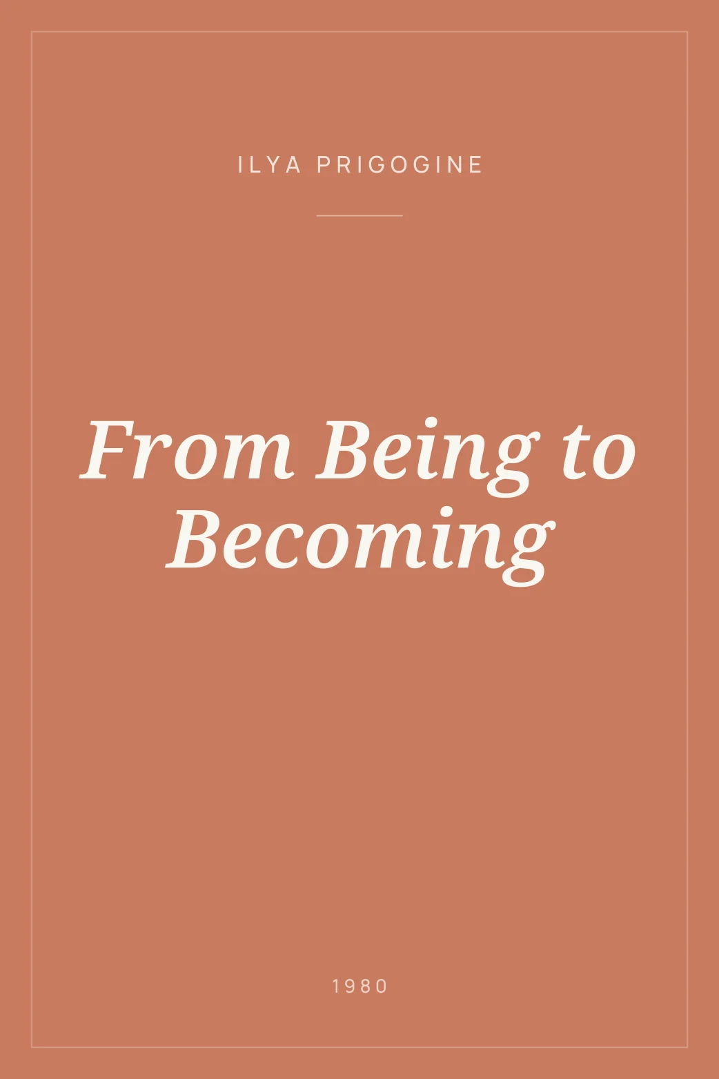 Portada de From Being to Becoming