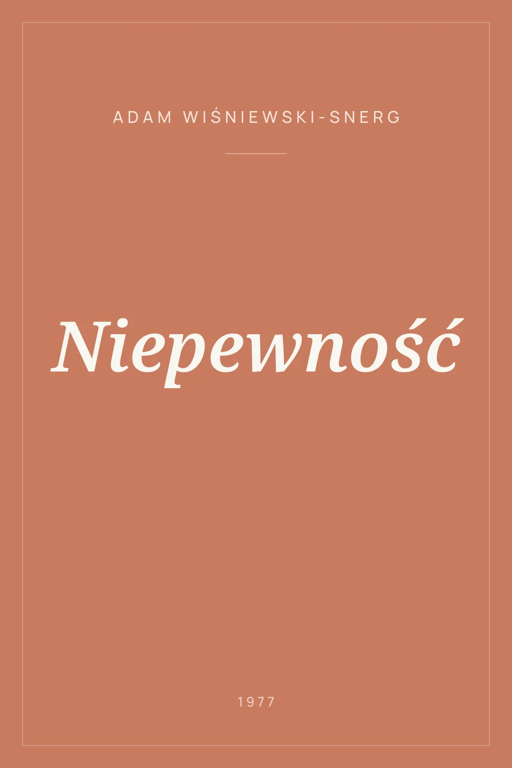 Portada de Niepewność