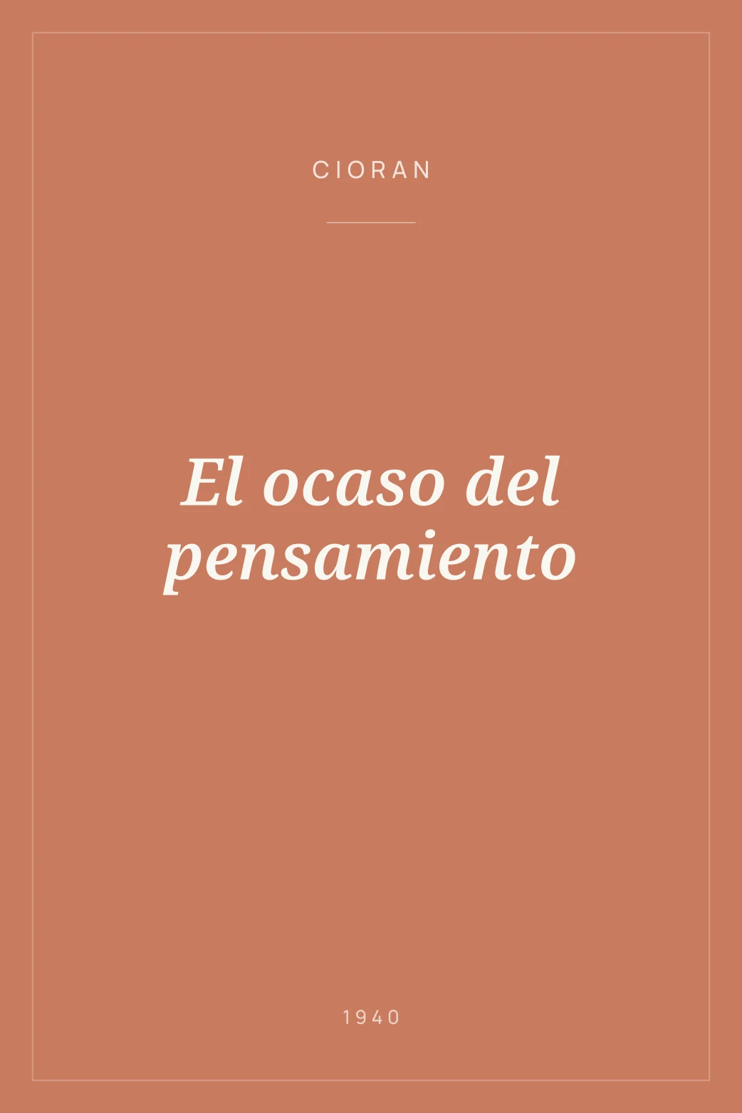 Portada de El ocaso del pensamiento