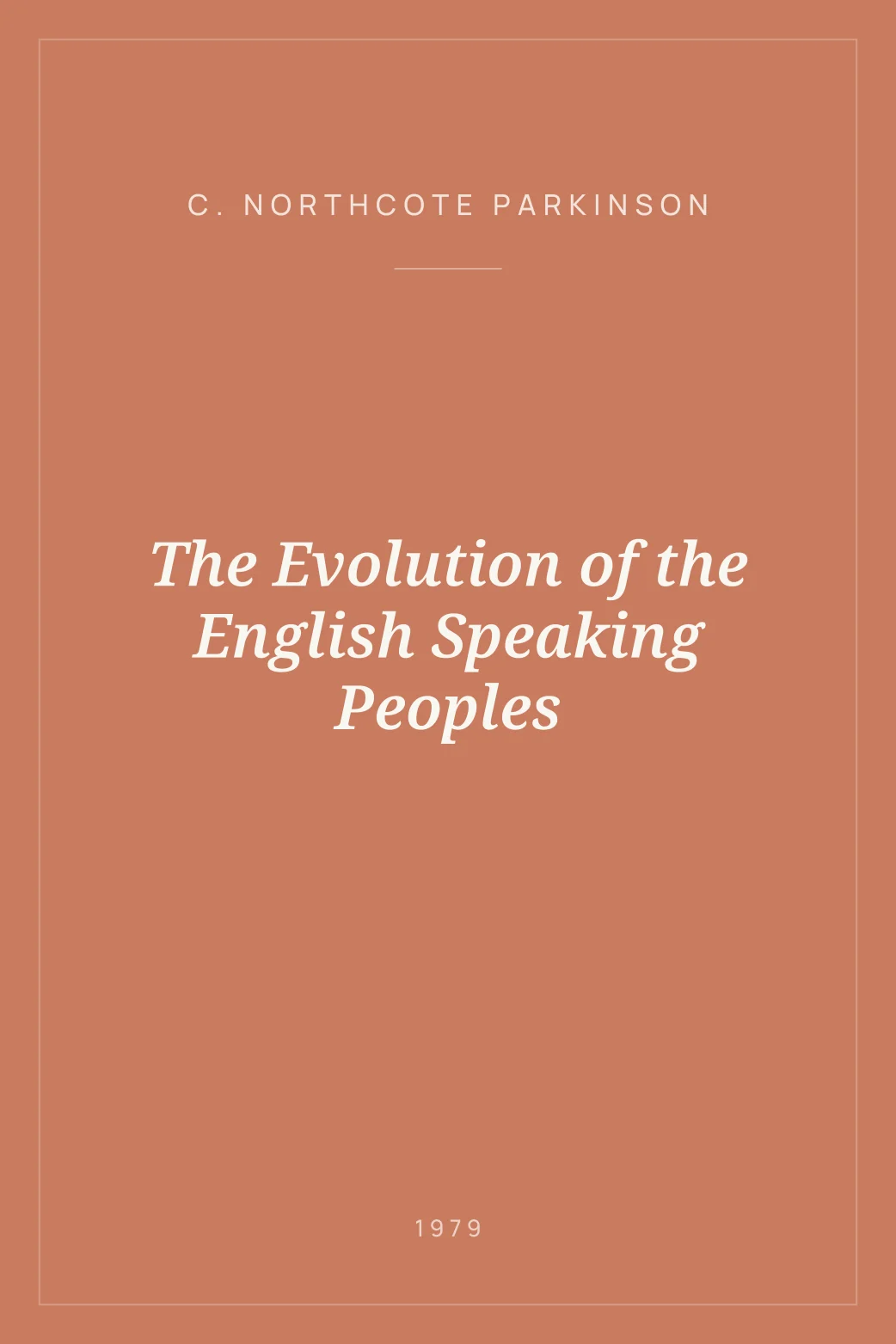 Portada de The Evolution of the English Speaking Peoples