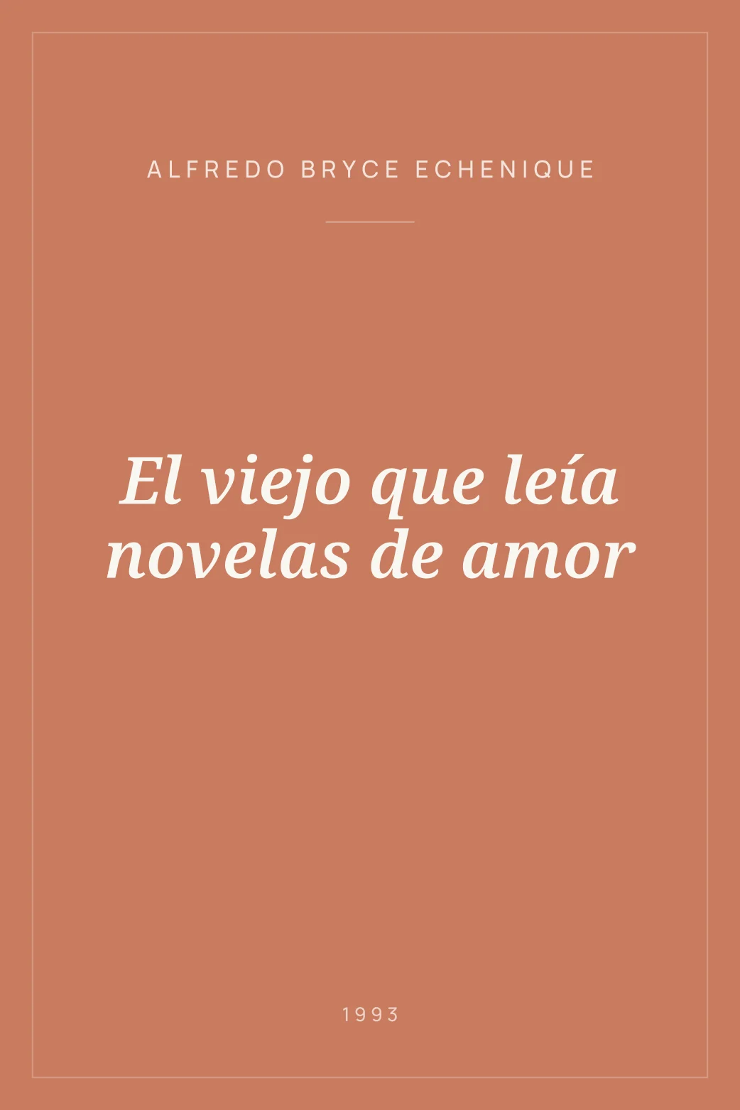 Portada de El viejo que leía novelas de amor