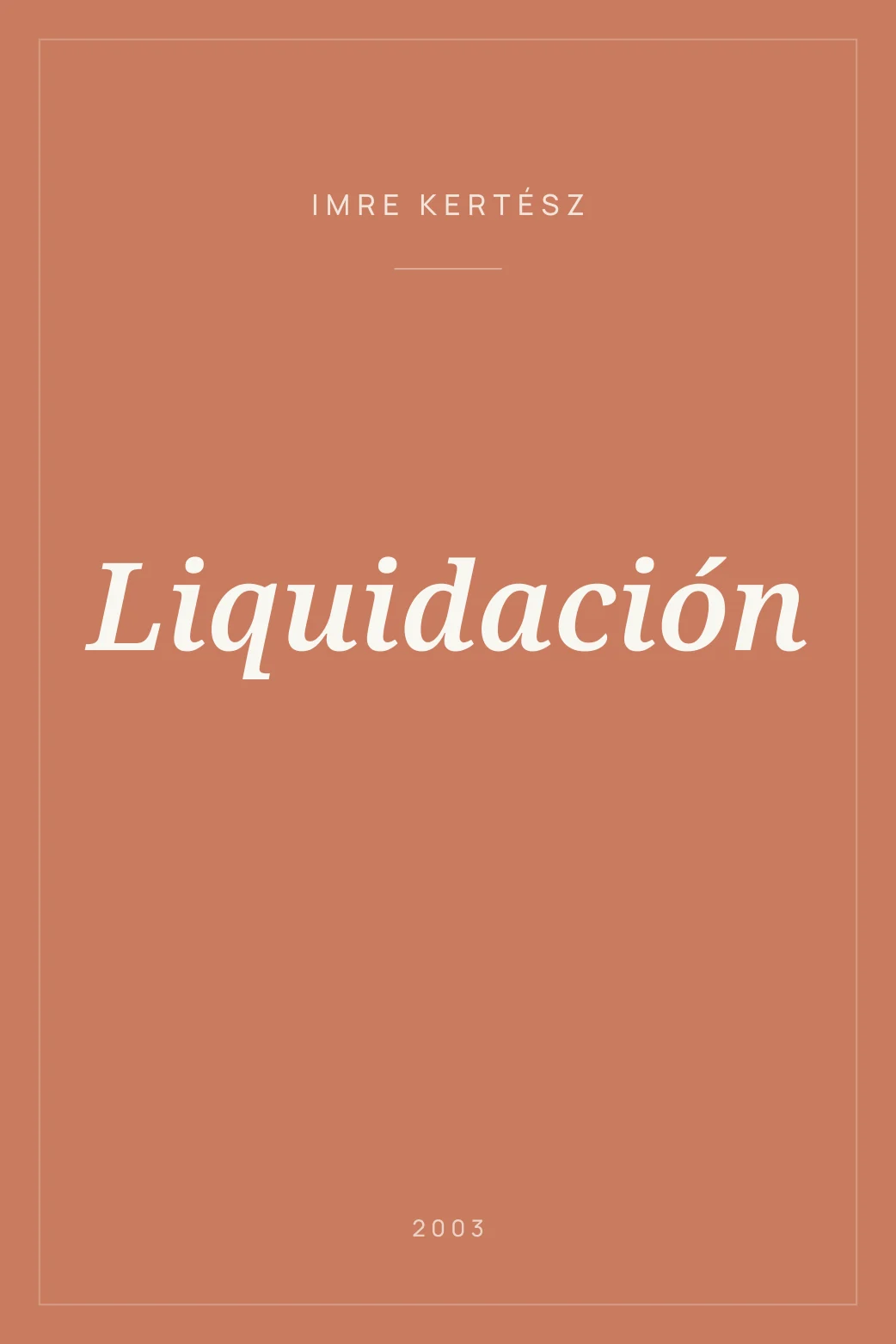 Portada de Liquidación