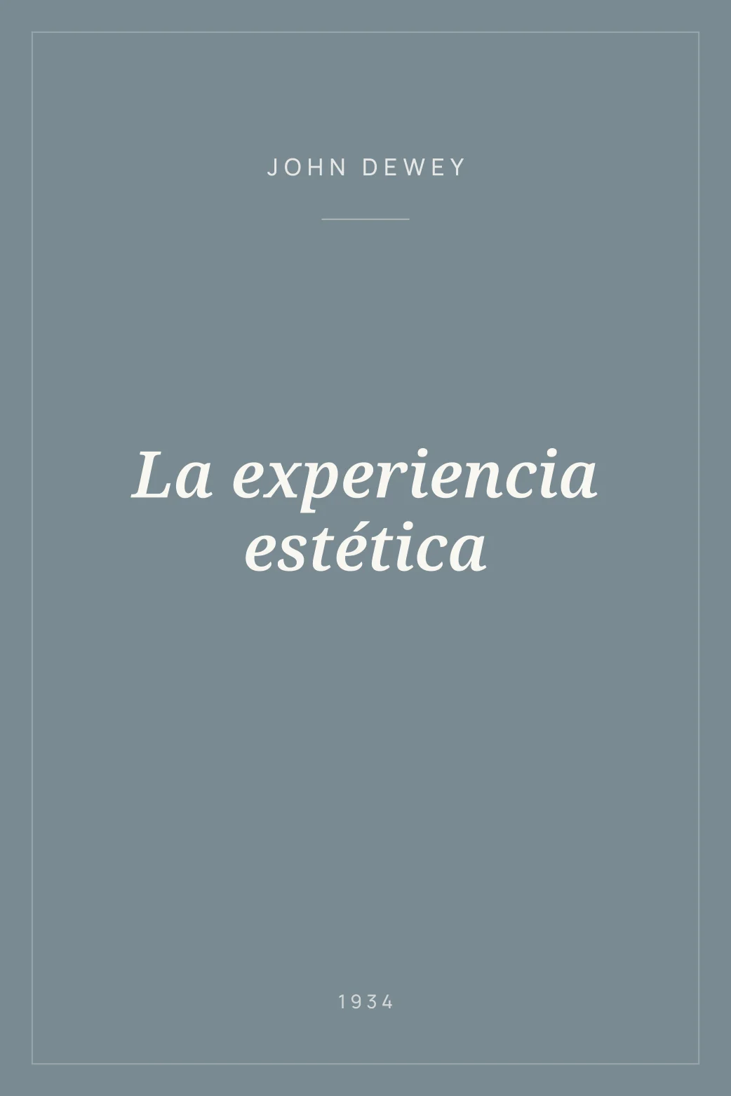 Portada de La experiencia estética