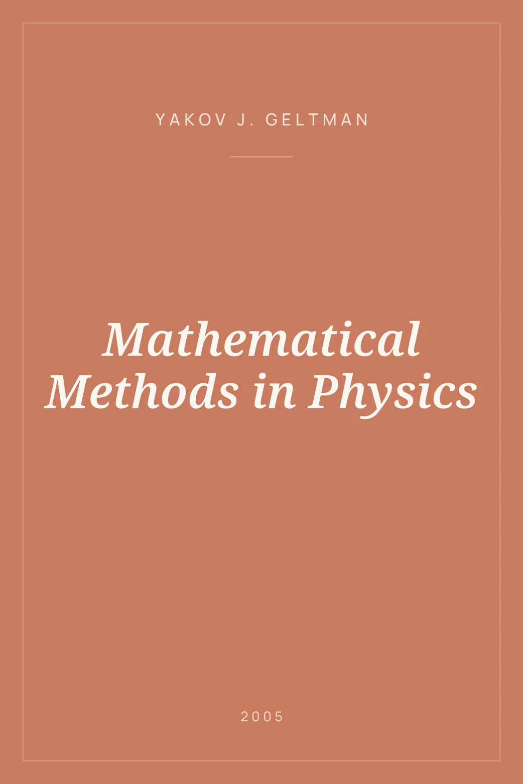 Portada de Mathematical Methods in Physics