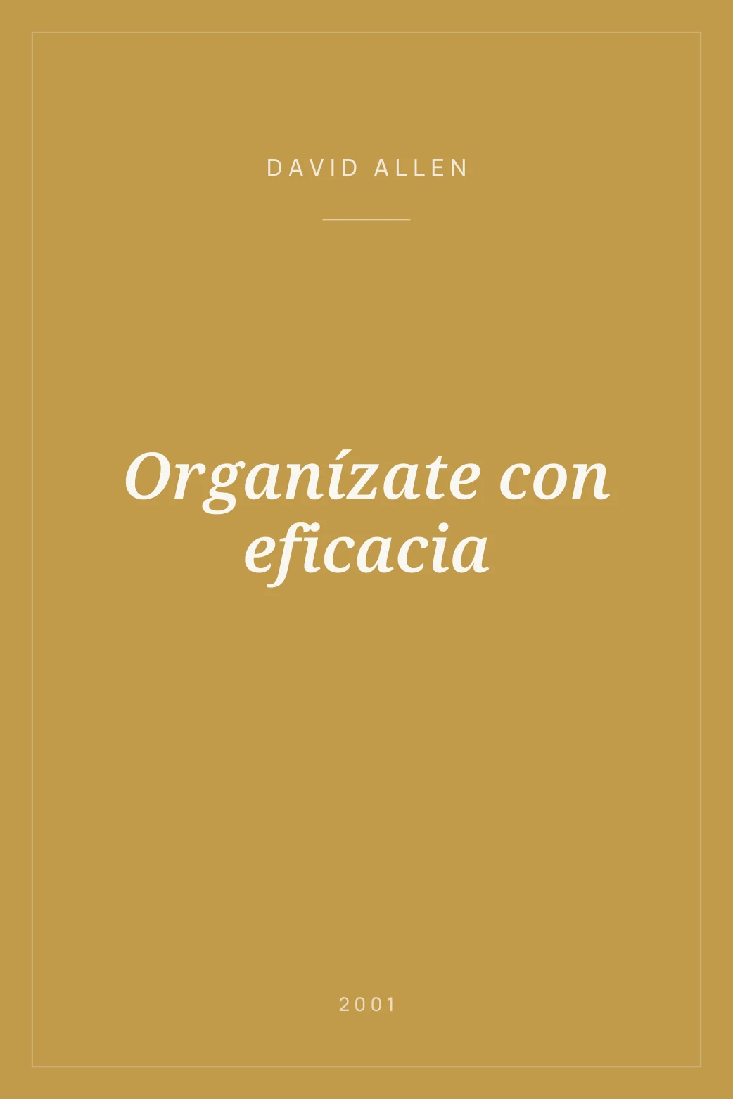 Portada de Organízate con eficacia