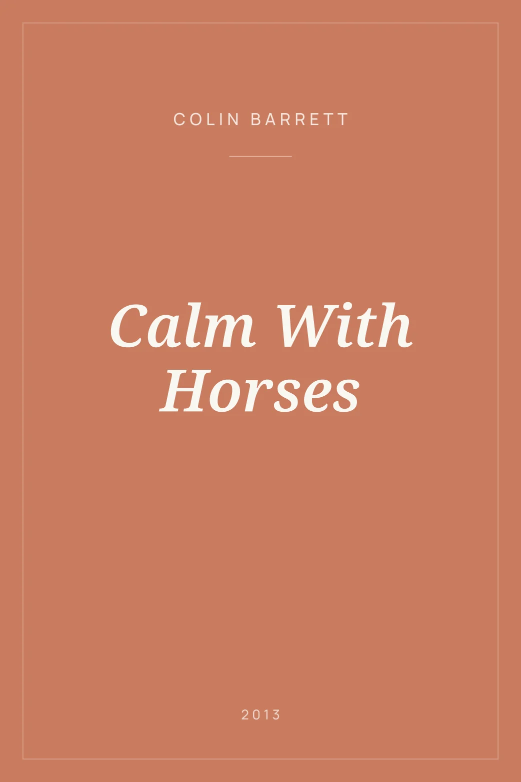 Portada de Calm With Horses