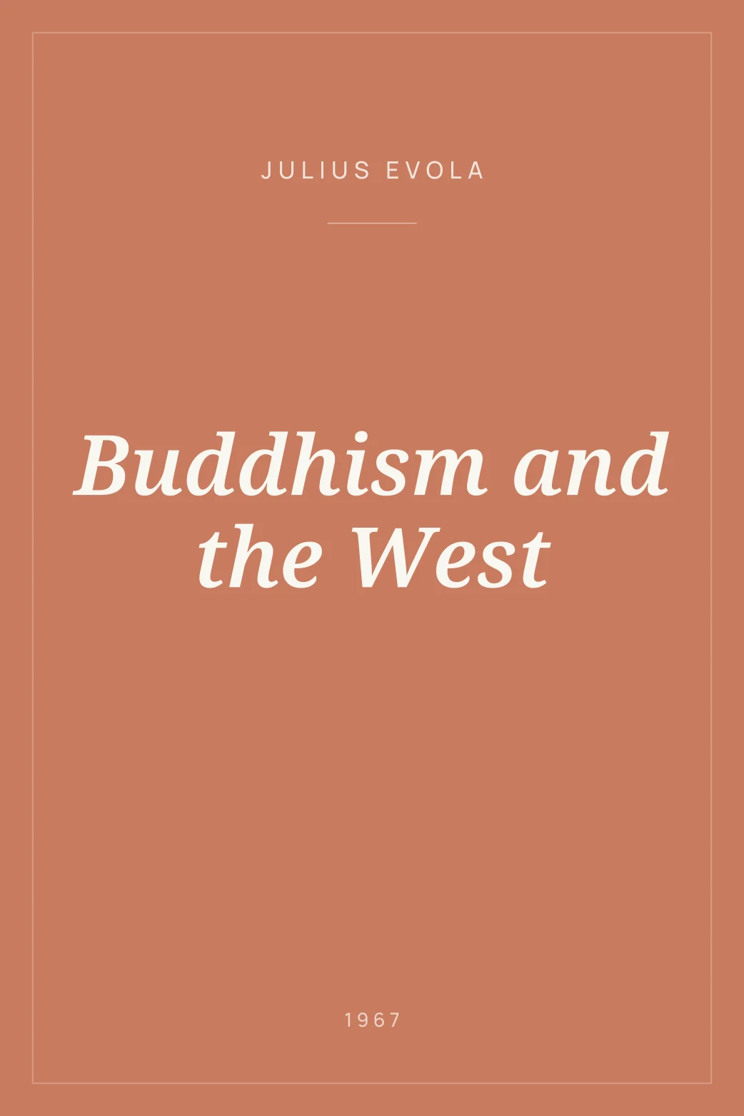 Portada de Buddhism and the West