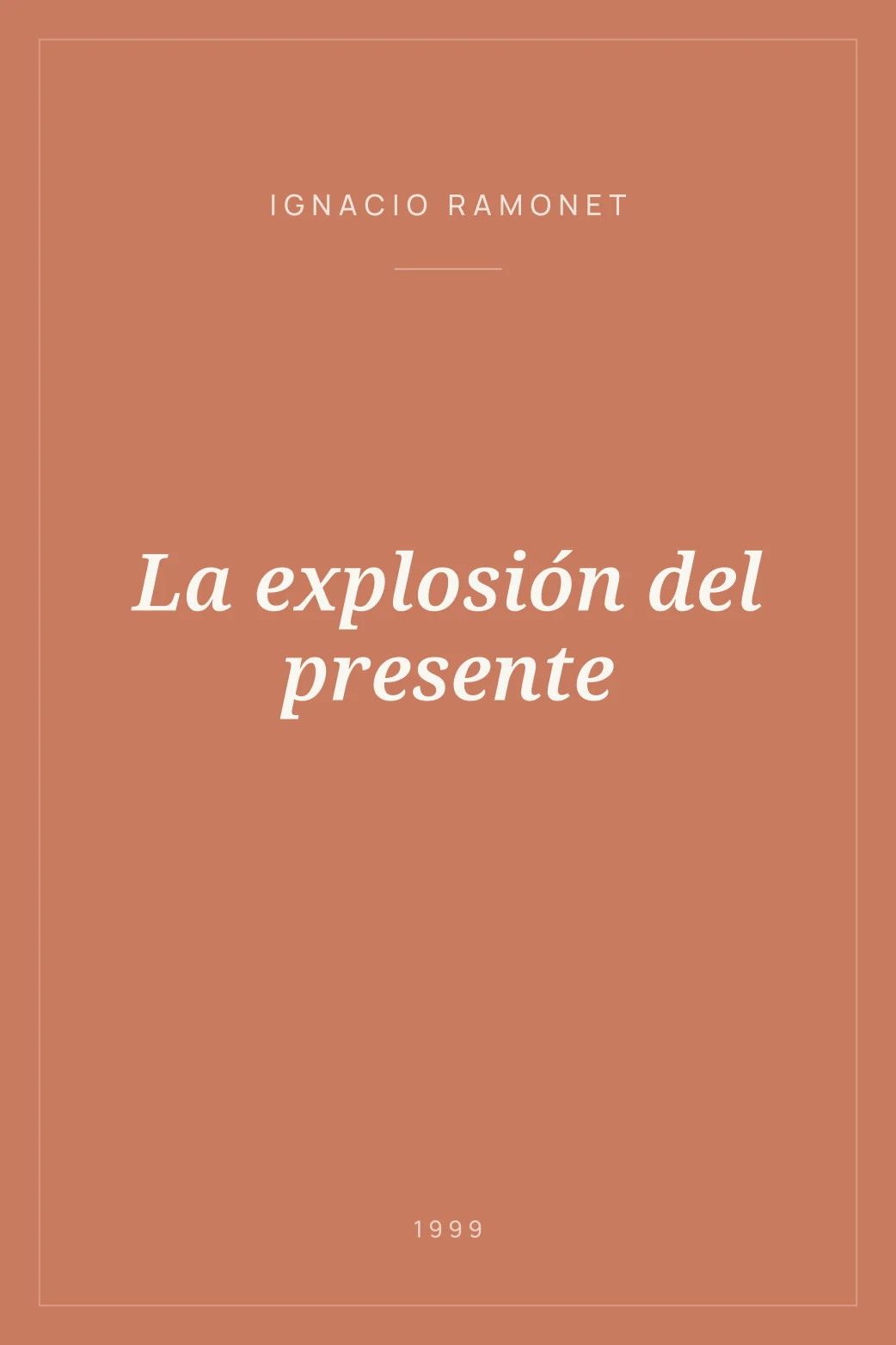 Portada de La explosión del presente