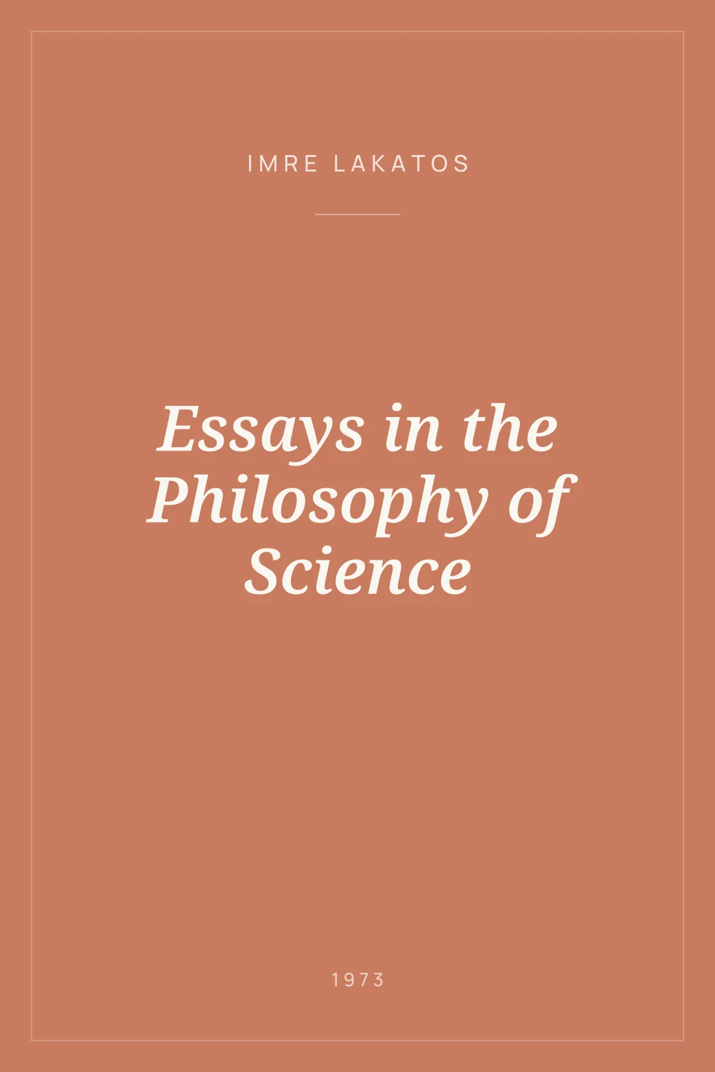 Portada de Essays in the Philosophy of Science