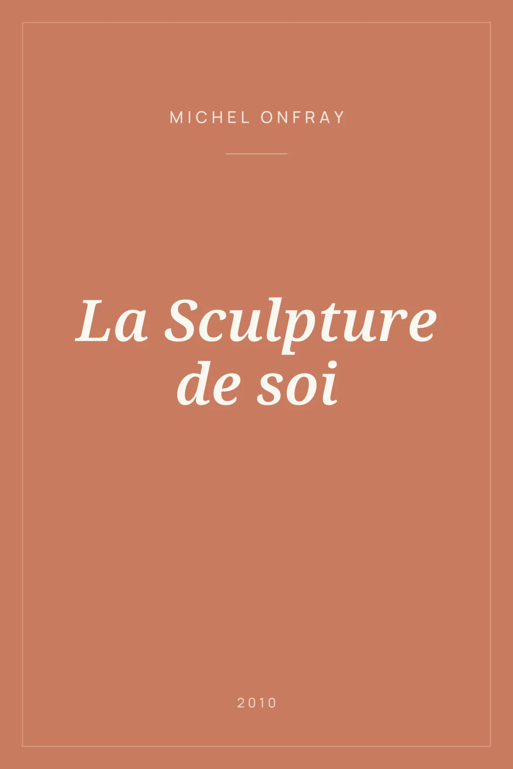 Portada de La Sculpture de soi