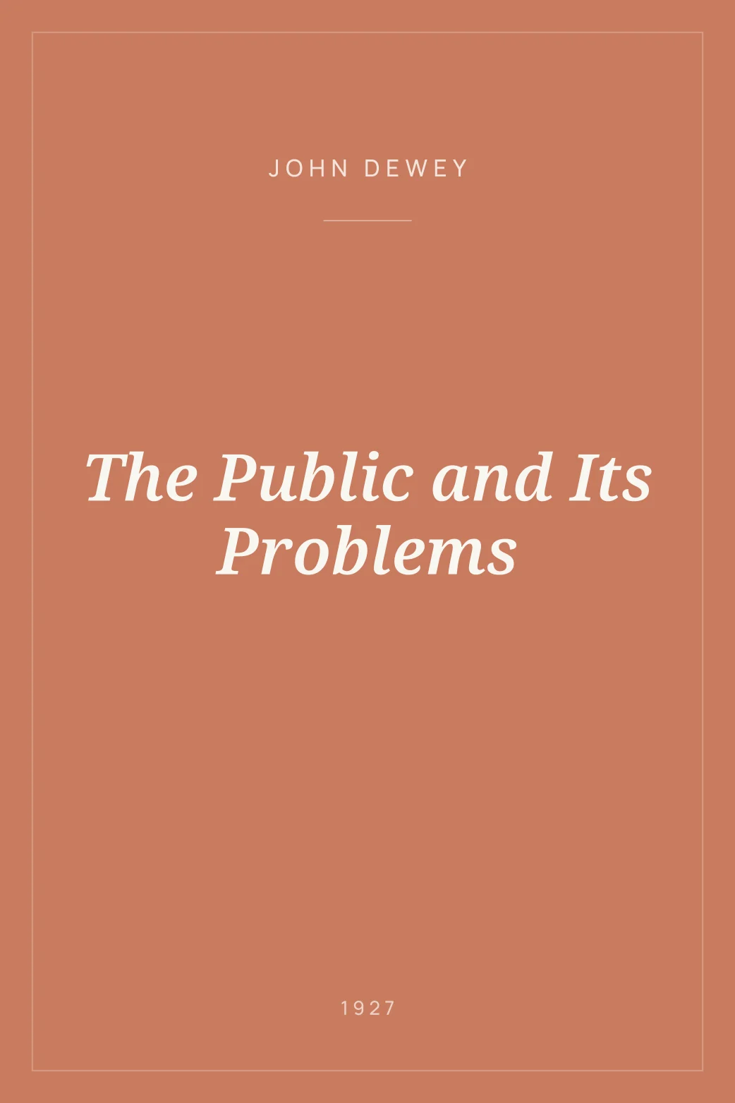 Portada de The Public and Its Problems
