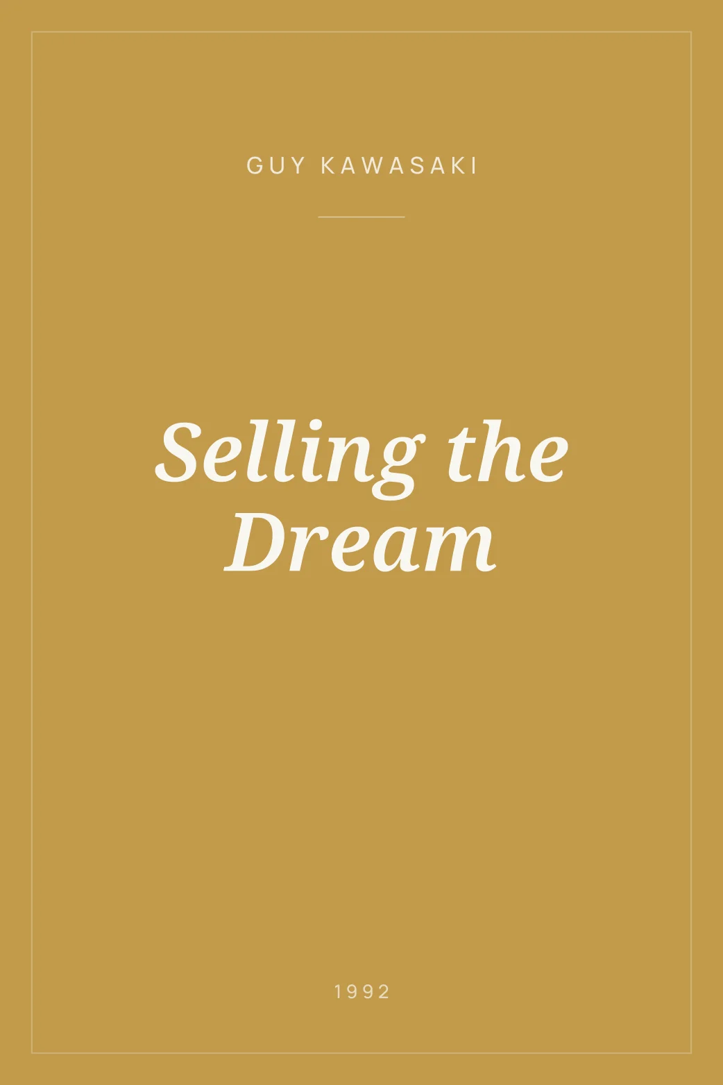 Portada de Selling the Dream