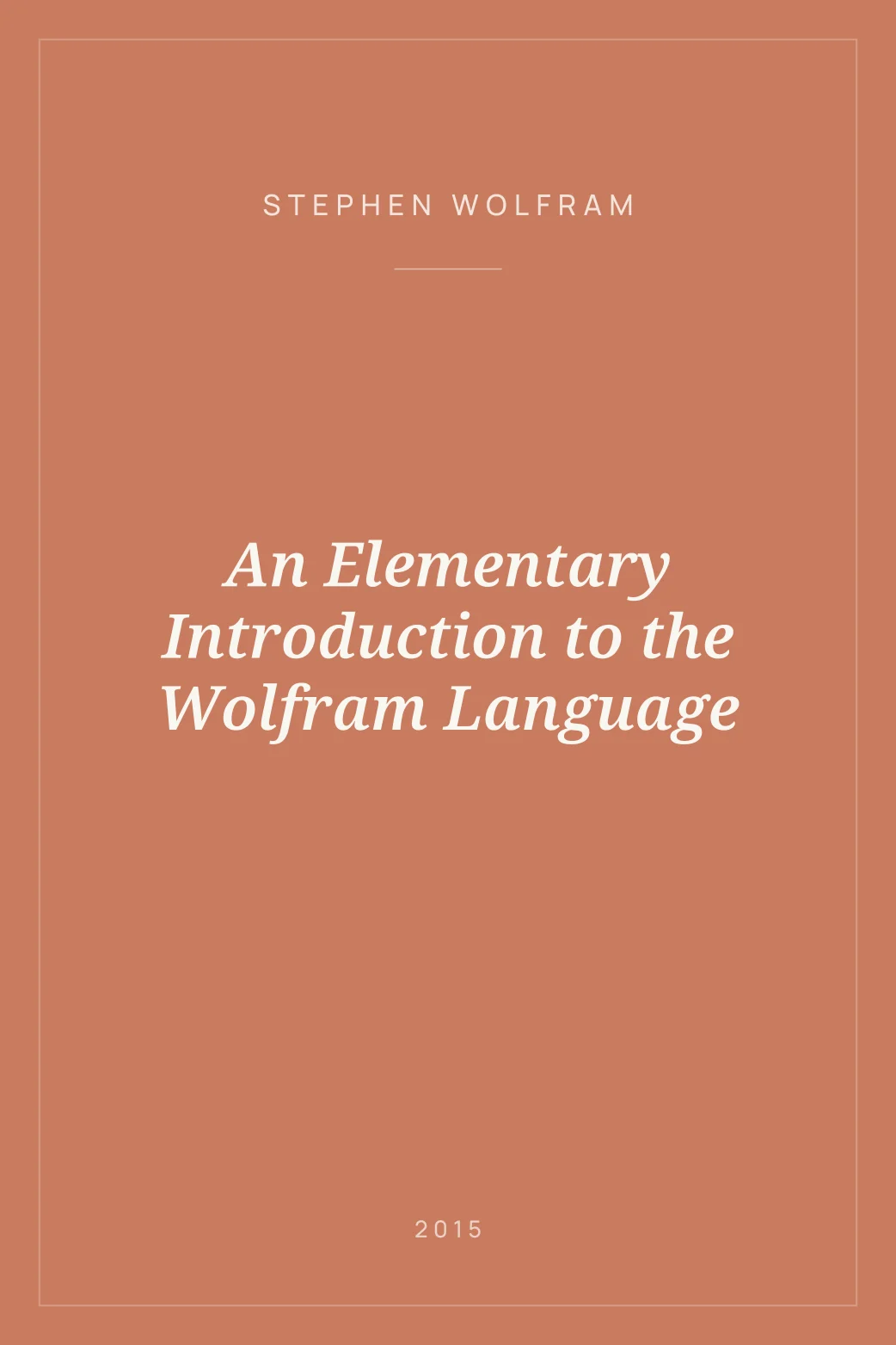 Portada de An Elementary Introduction to the Wolfram Language