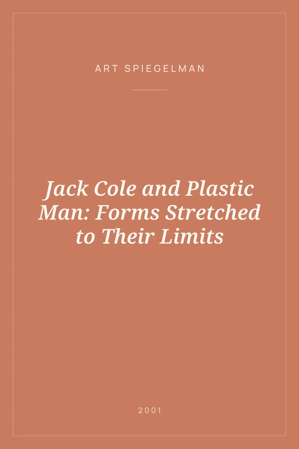 Portada de Jack Cole and Plastic Man: Forms Stretched to Their Limits