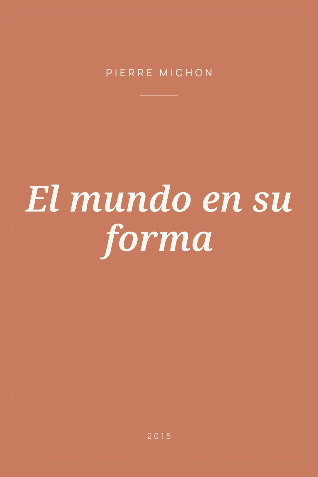 Portada de El mundo en su forma