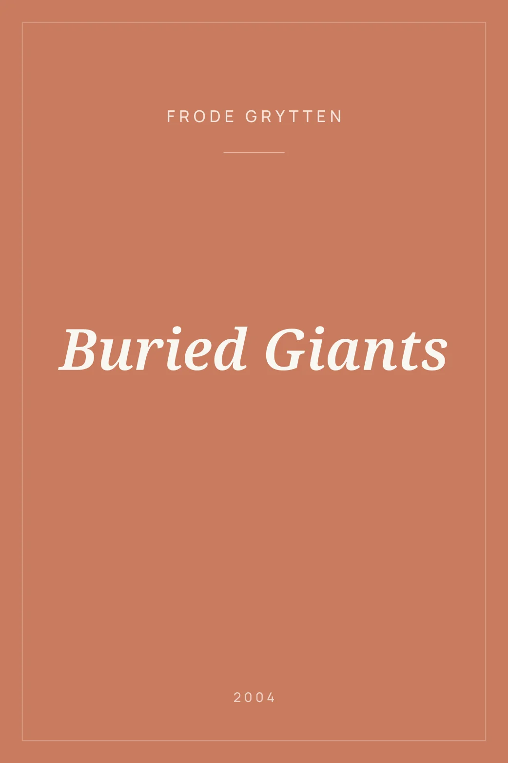 Portada de Buried Giants