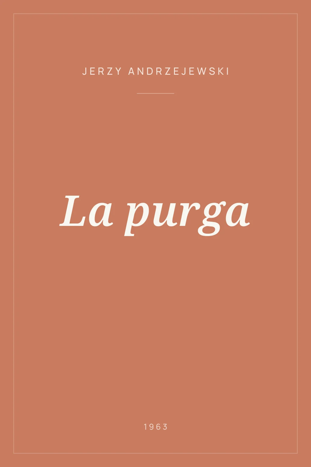 Portada de La purga