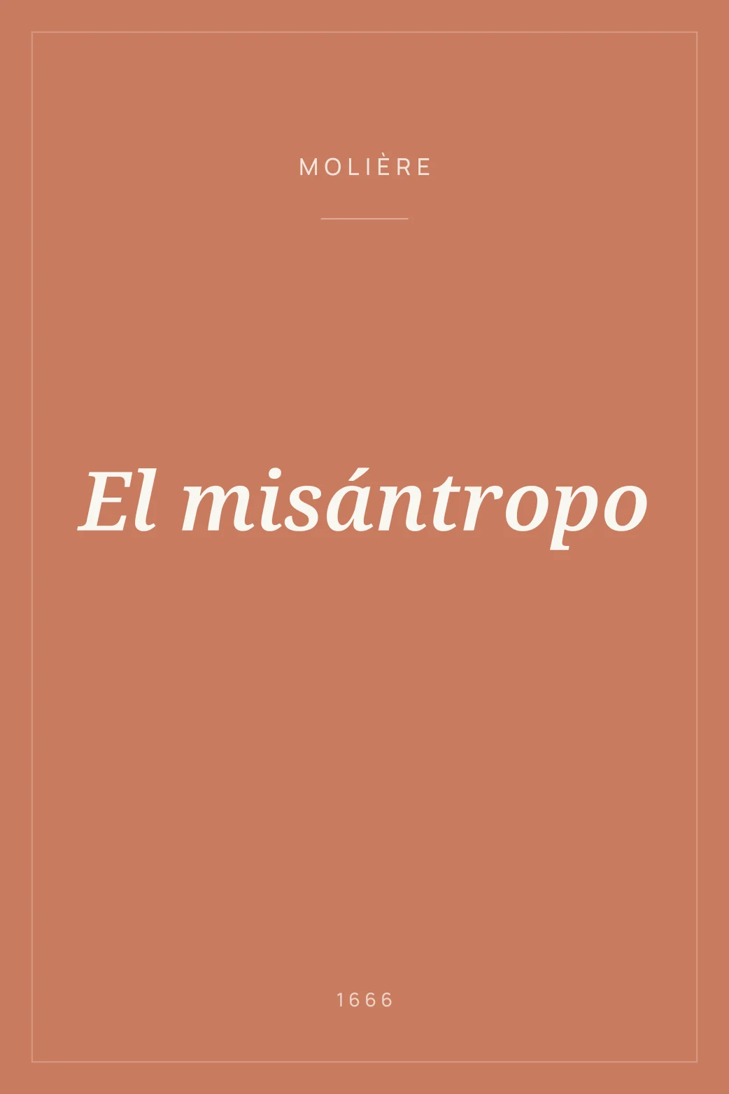 Portada de El misántropo