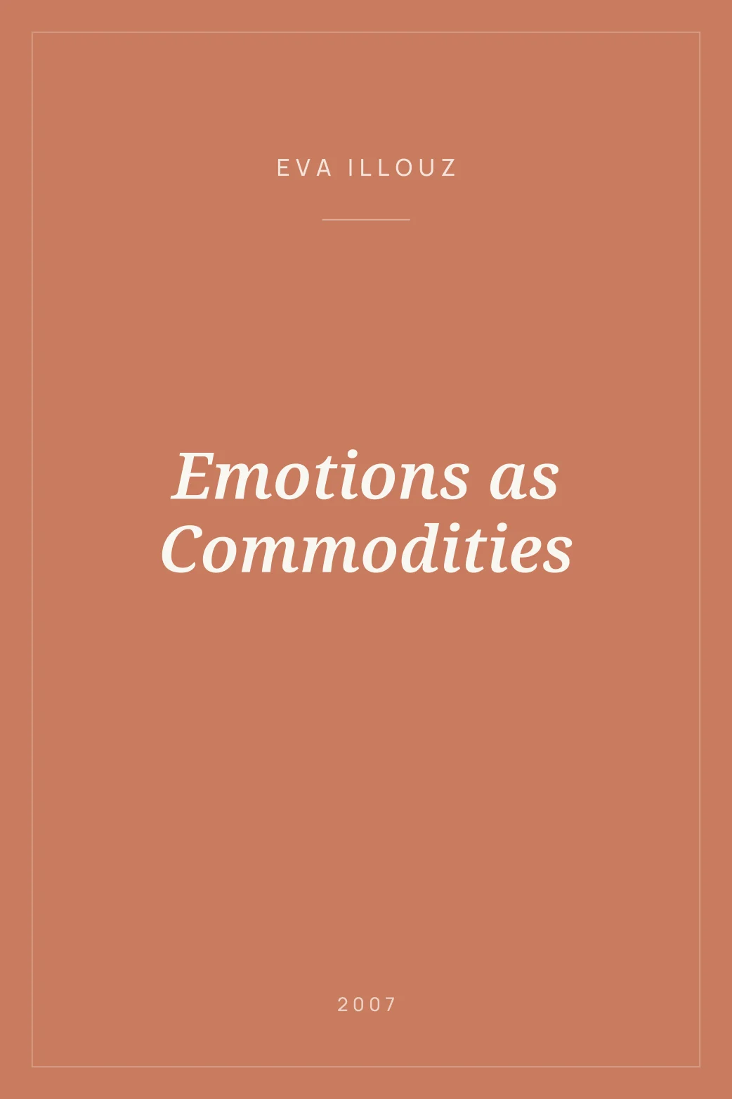 Portada de Emotions as Commodities