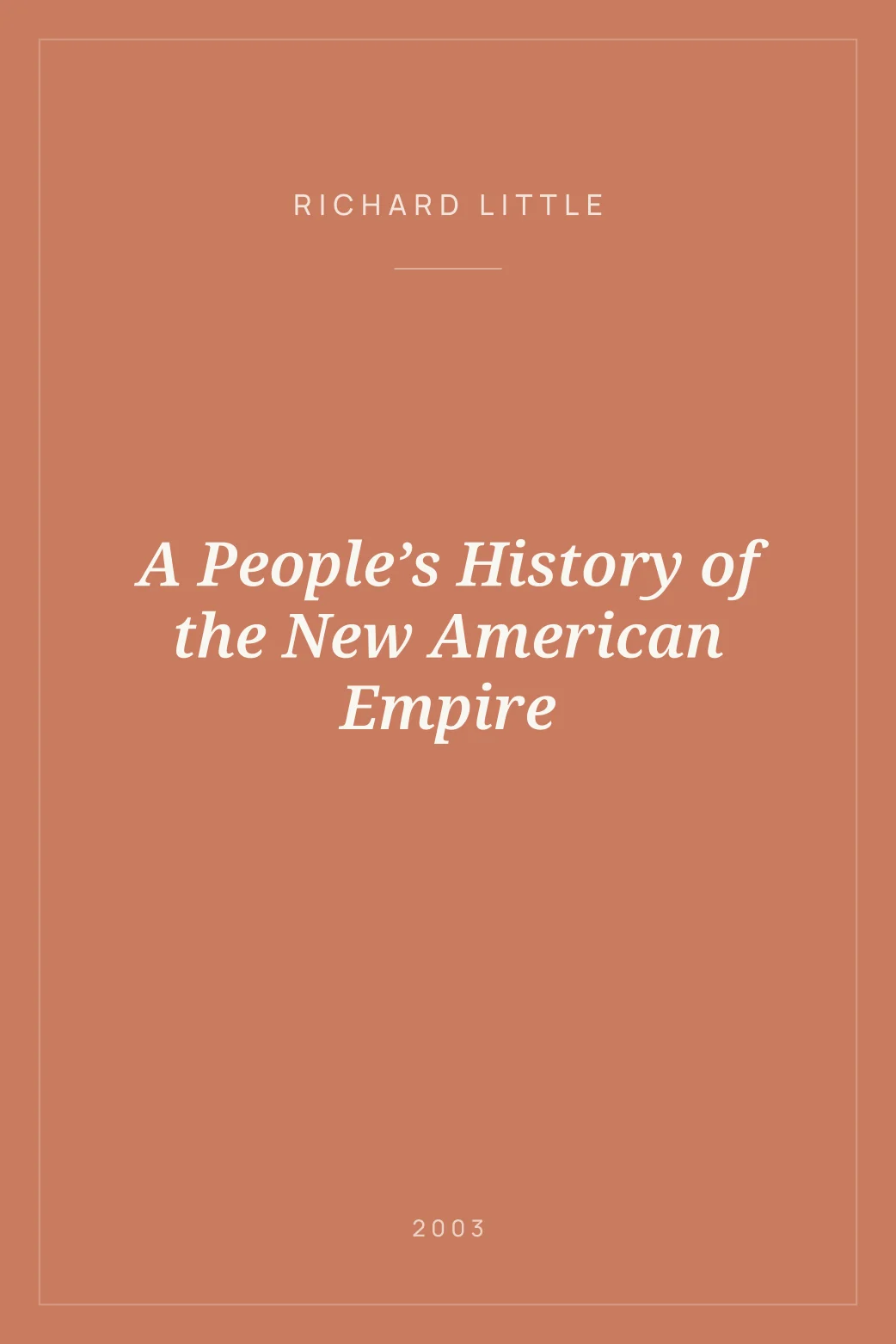 Portada de A People’s History of the New American Empire