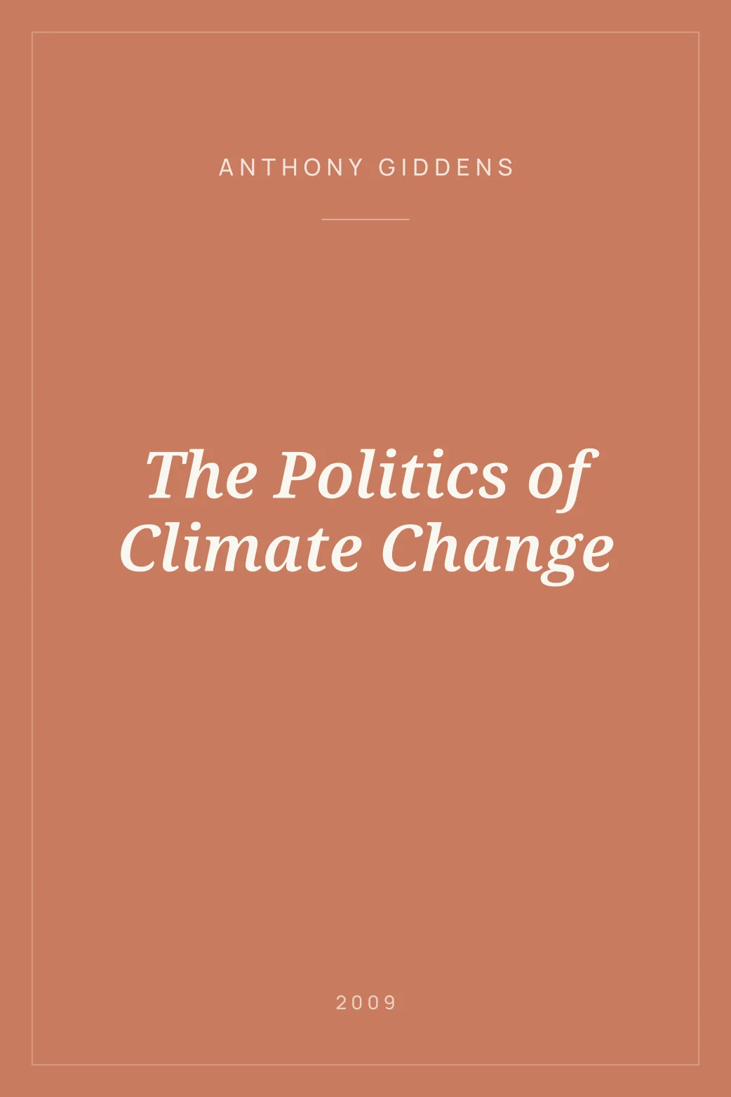 Portada de The Politics of Climate Change