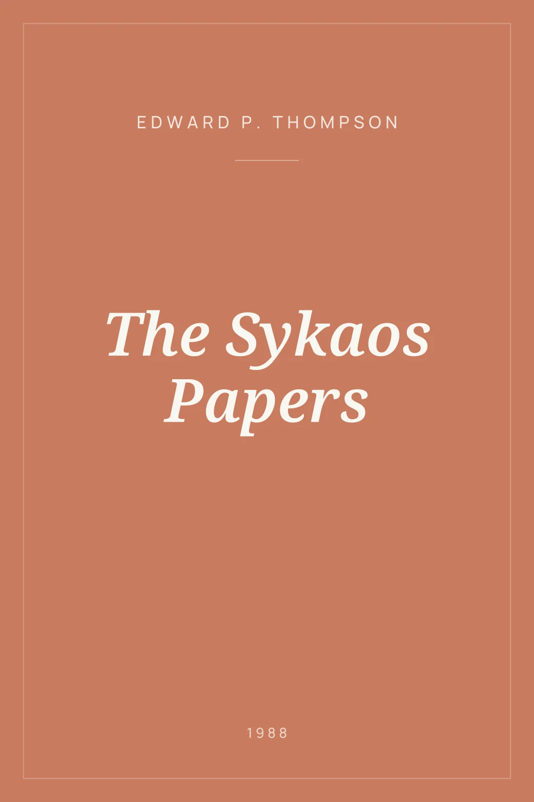 Portada de The Sykaos Papers