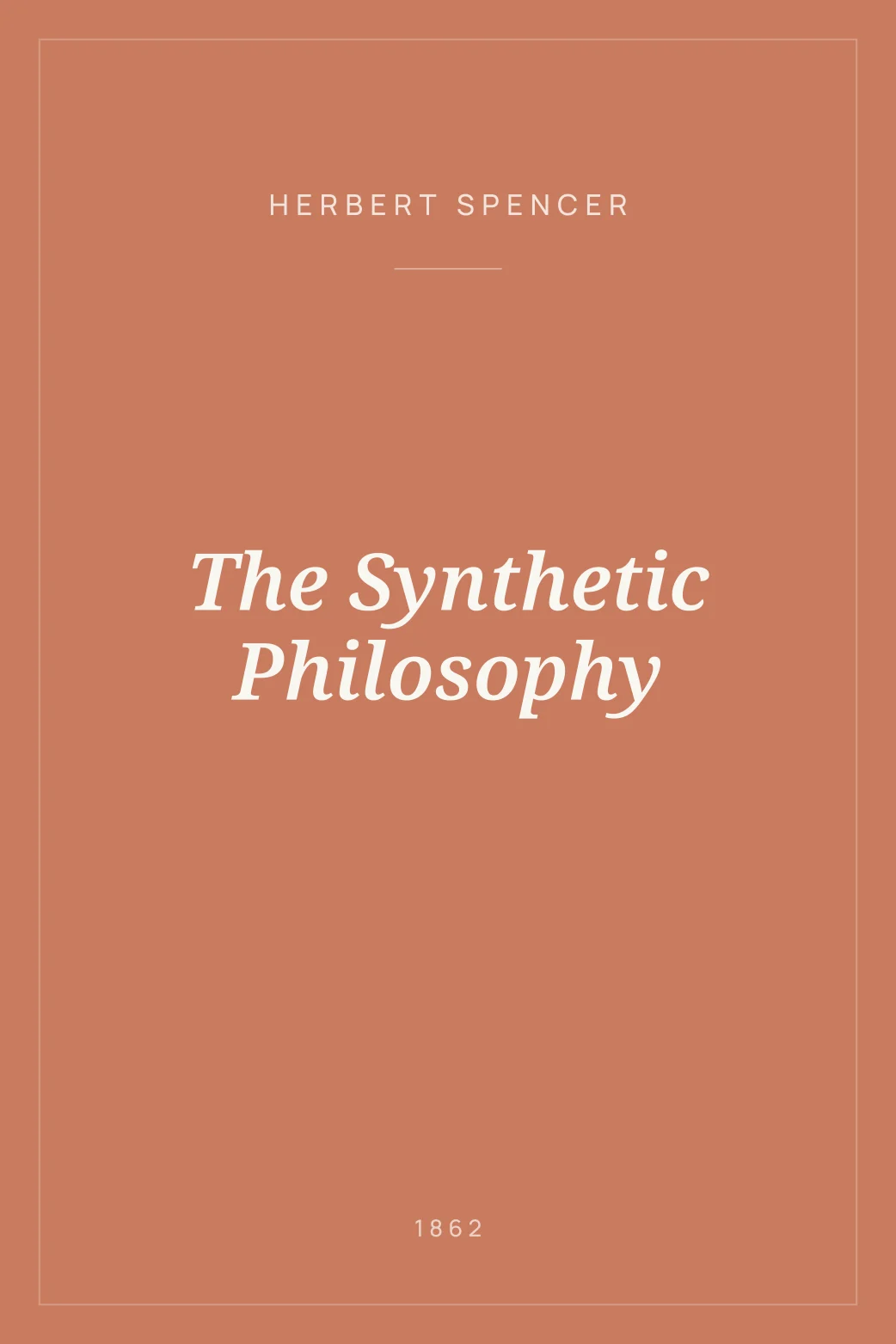 Portada de The Synthetic Philosophy