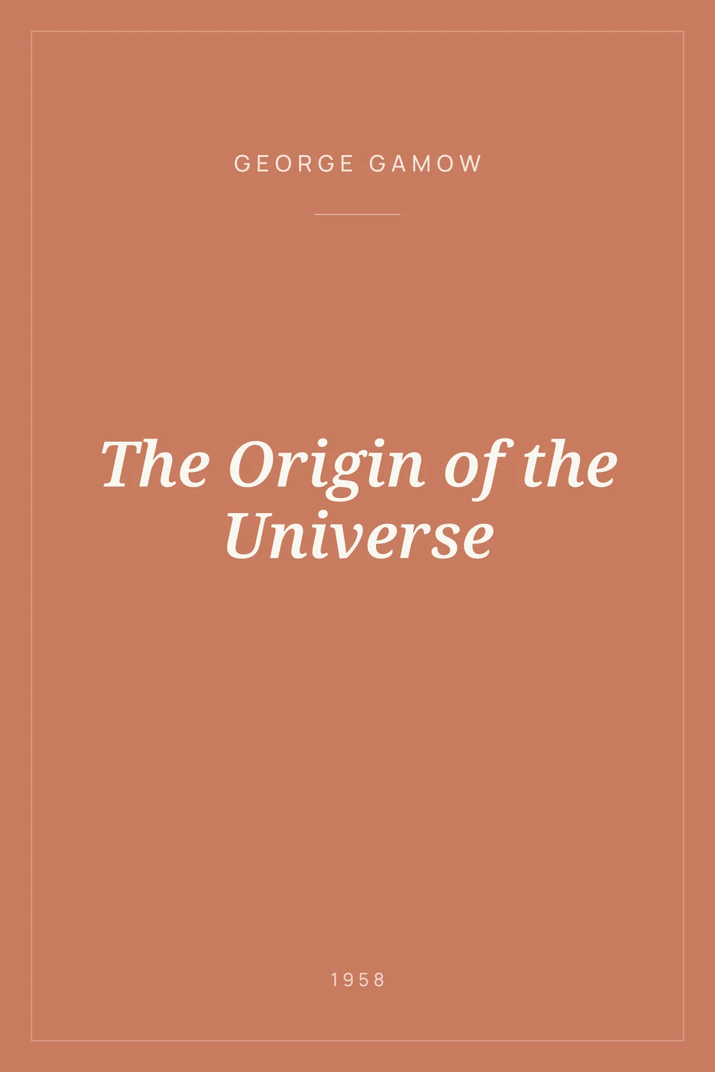 Portada de The Origin of the Universe