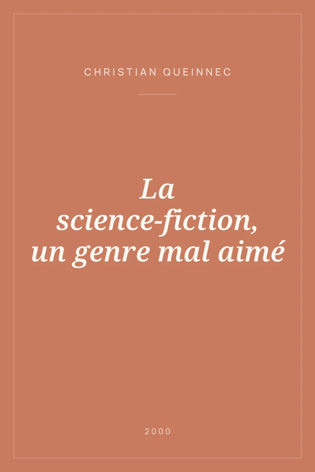 Portada de La science-fiction, un genre mal aimé