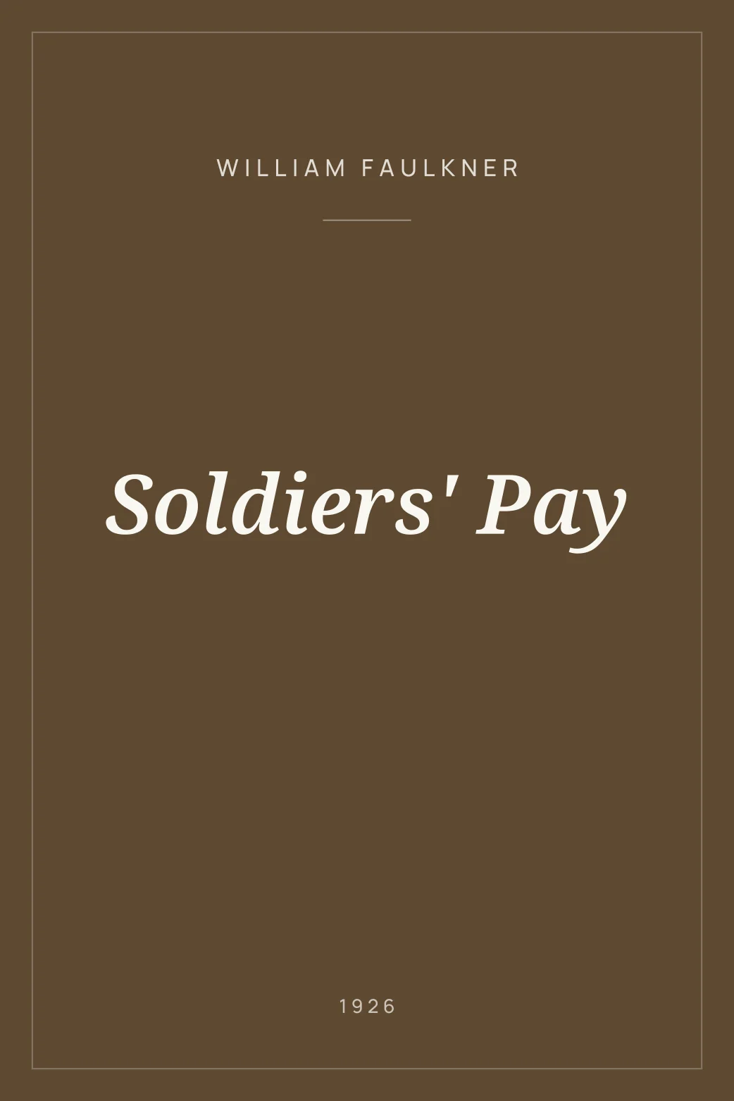 Portada de Soldiers' Pay