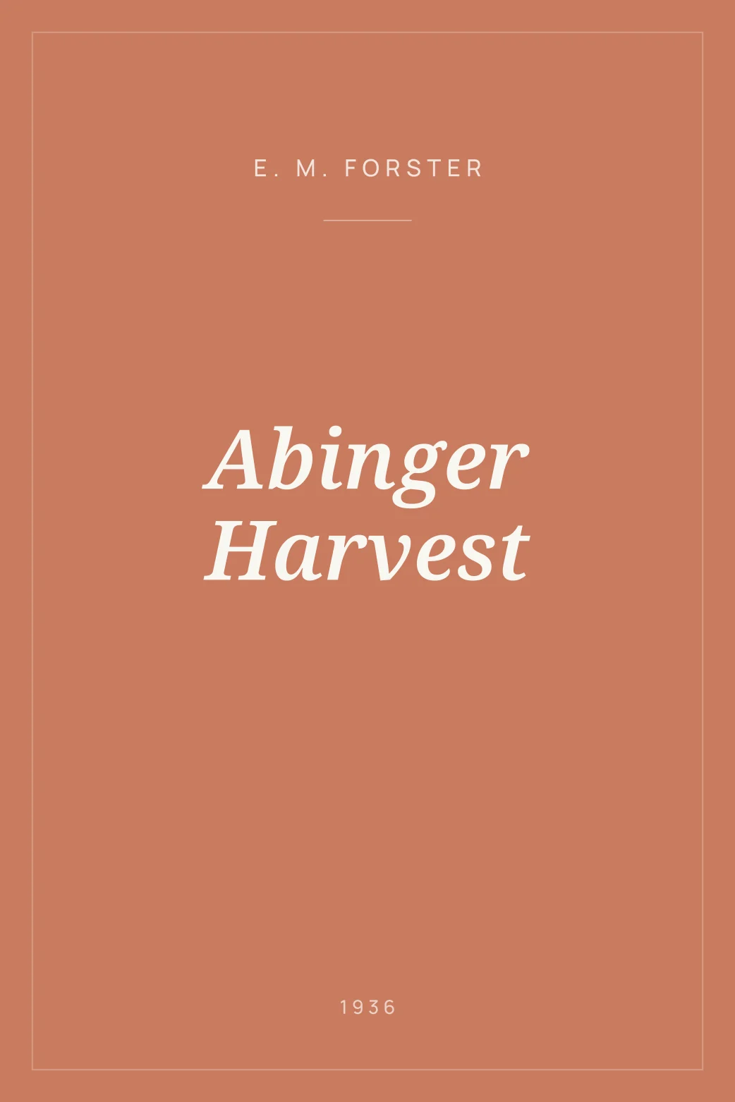 Portada de Abinger Harvest