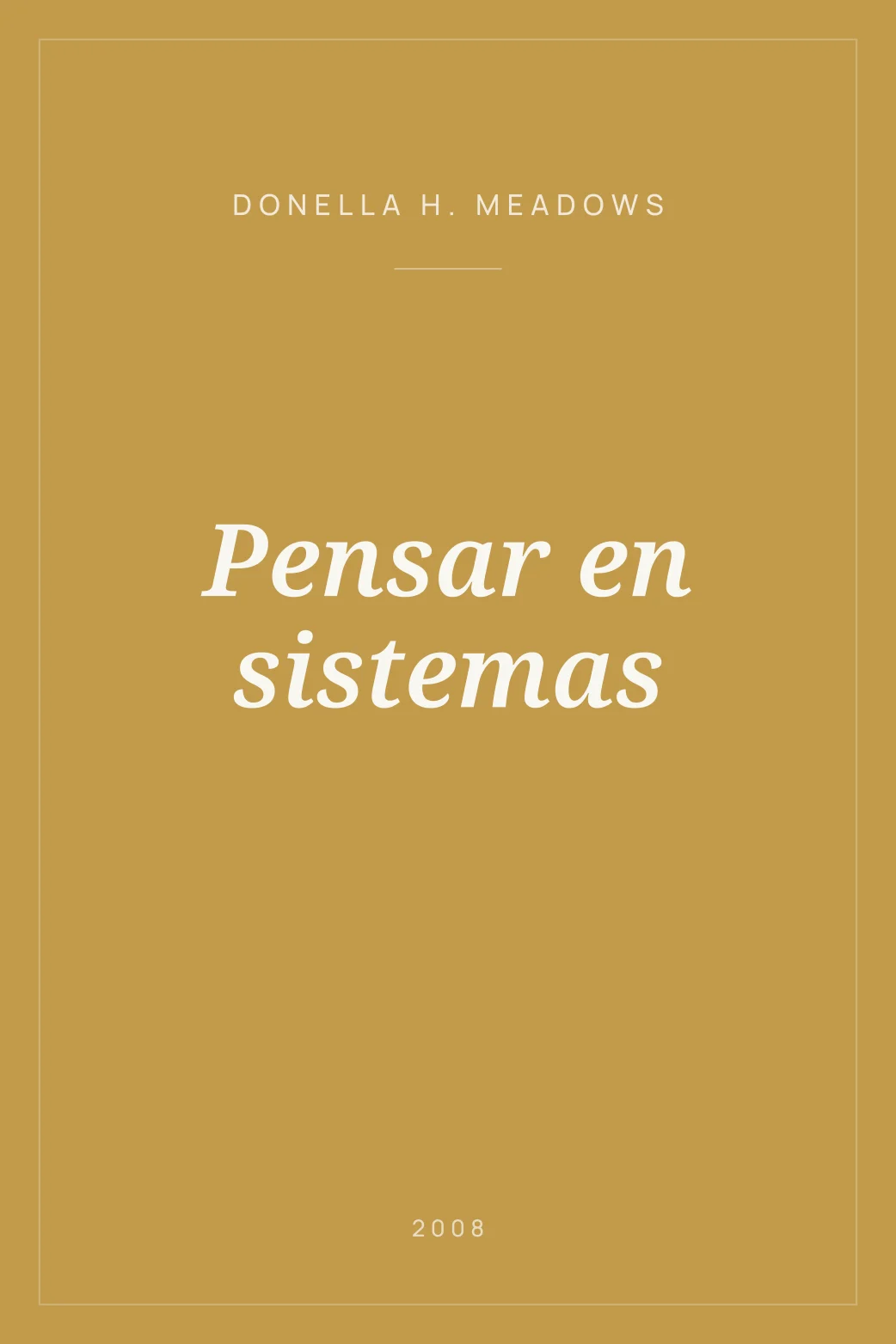 Portada de Pensar en sistemas