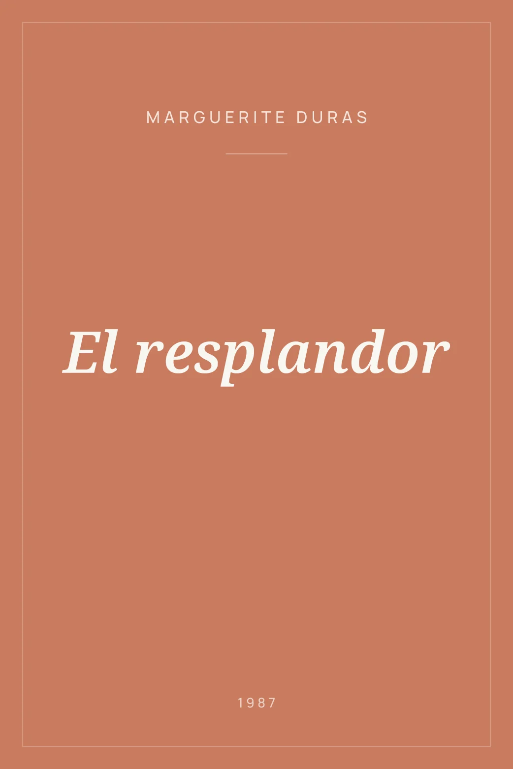 Portada de El resplandor