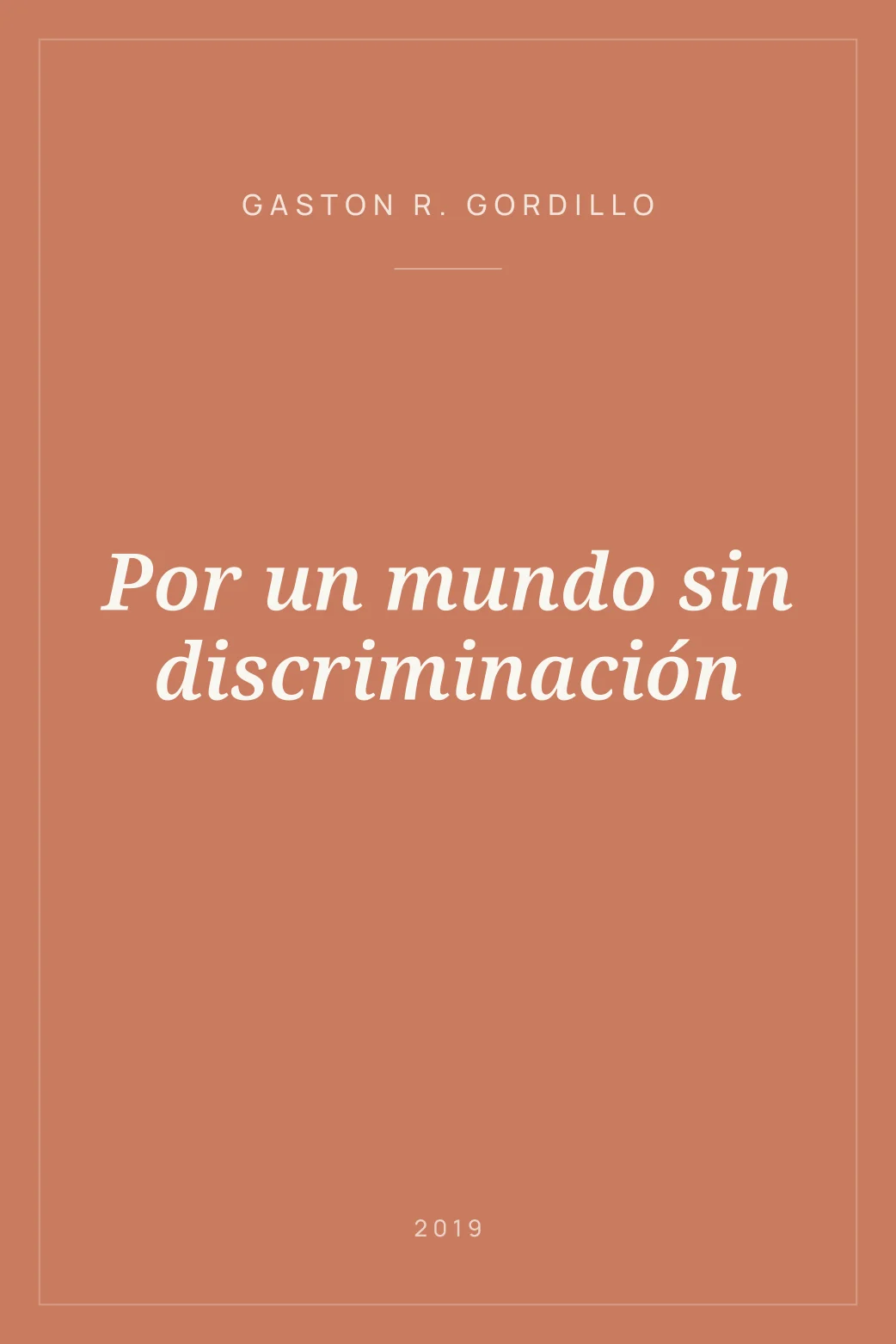 Portada de Por un mundo sin discriminación
