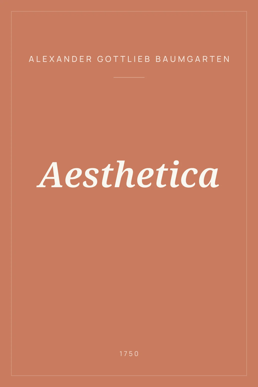 Portada de Aesthetica