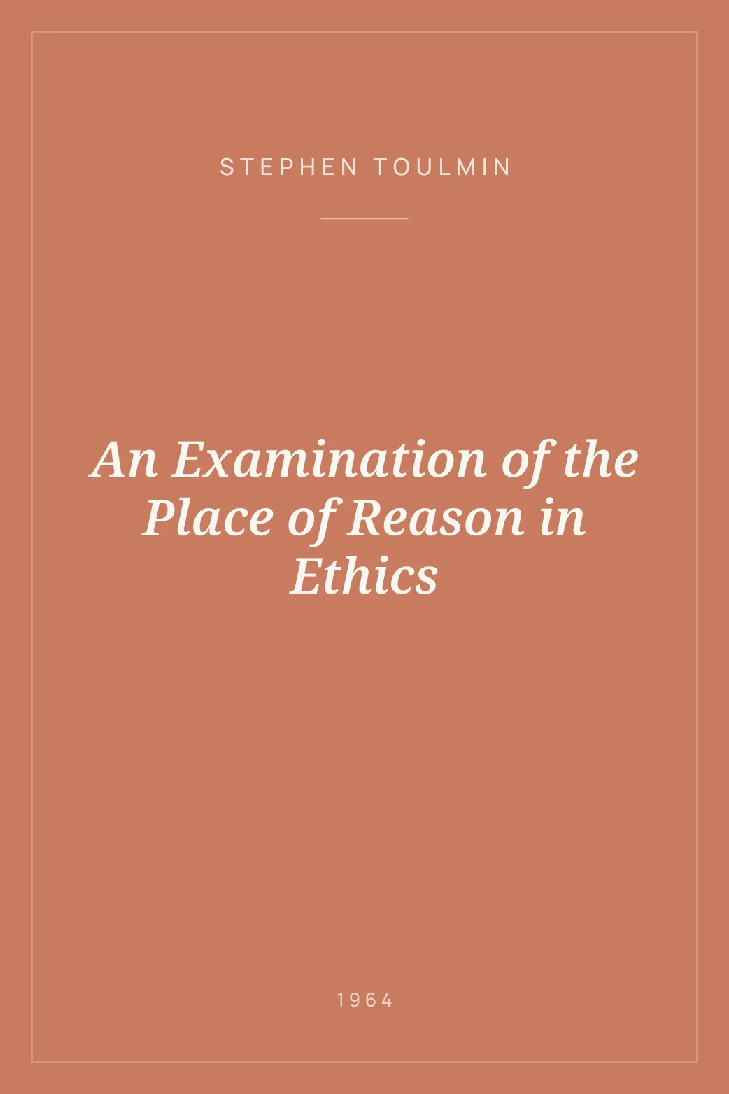 Portada de An Examination of the Place of Reason in Ethics